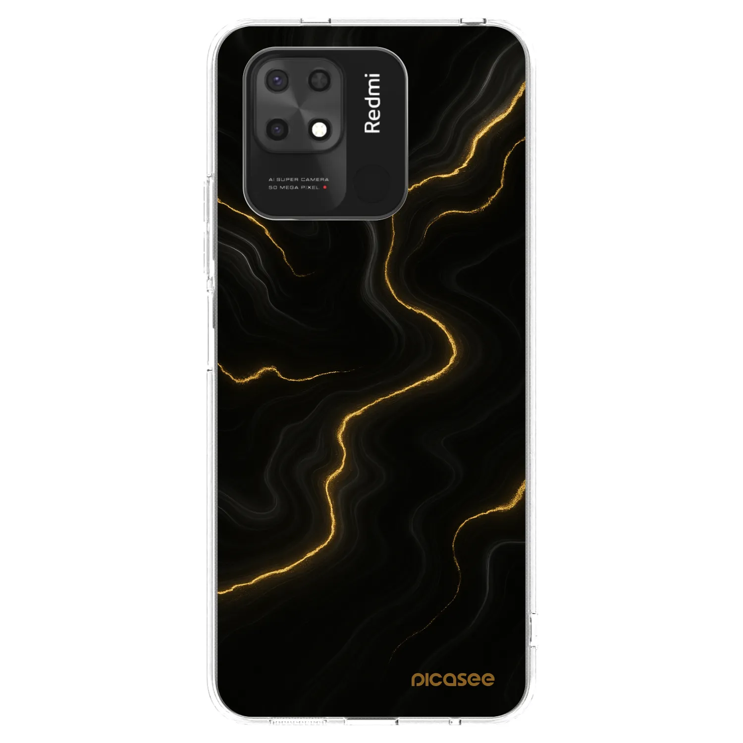 Picasee silikonski prozorni ovitek za Xiaomi Redmi 10C - Thunder