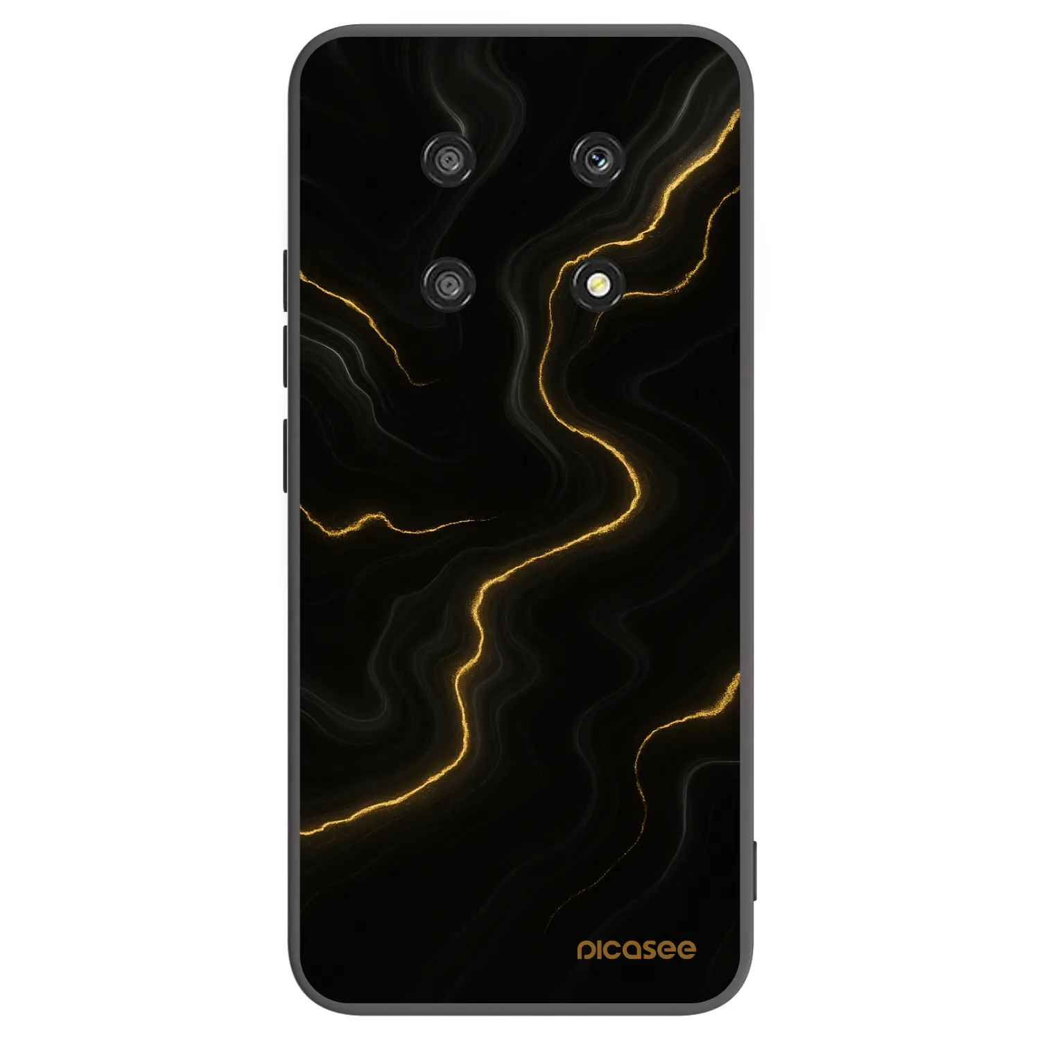 Picasee silikonski črni ovitek za Honor Magic4 Lite 5G - Thunder