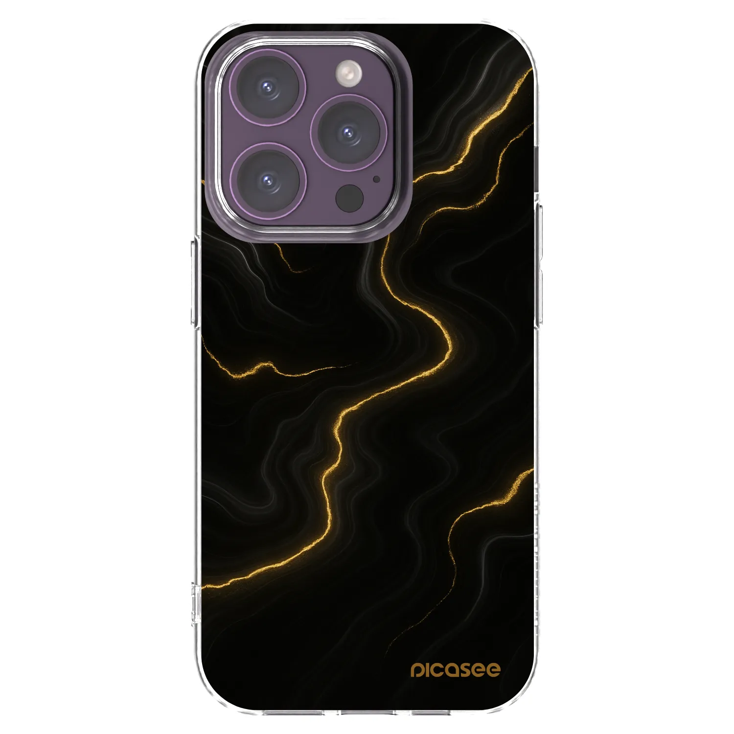 Picasee silikonski prozorni ovitek za Apple iPhone 14 Pro - Thunder