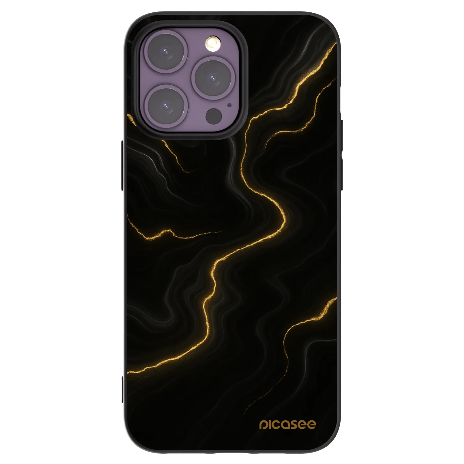 Picasee silikonski črni ovitek za Apple iPhone 14 Pro Max - Thunder