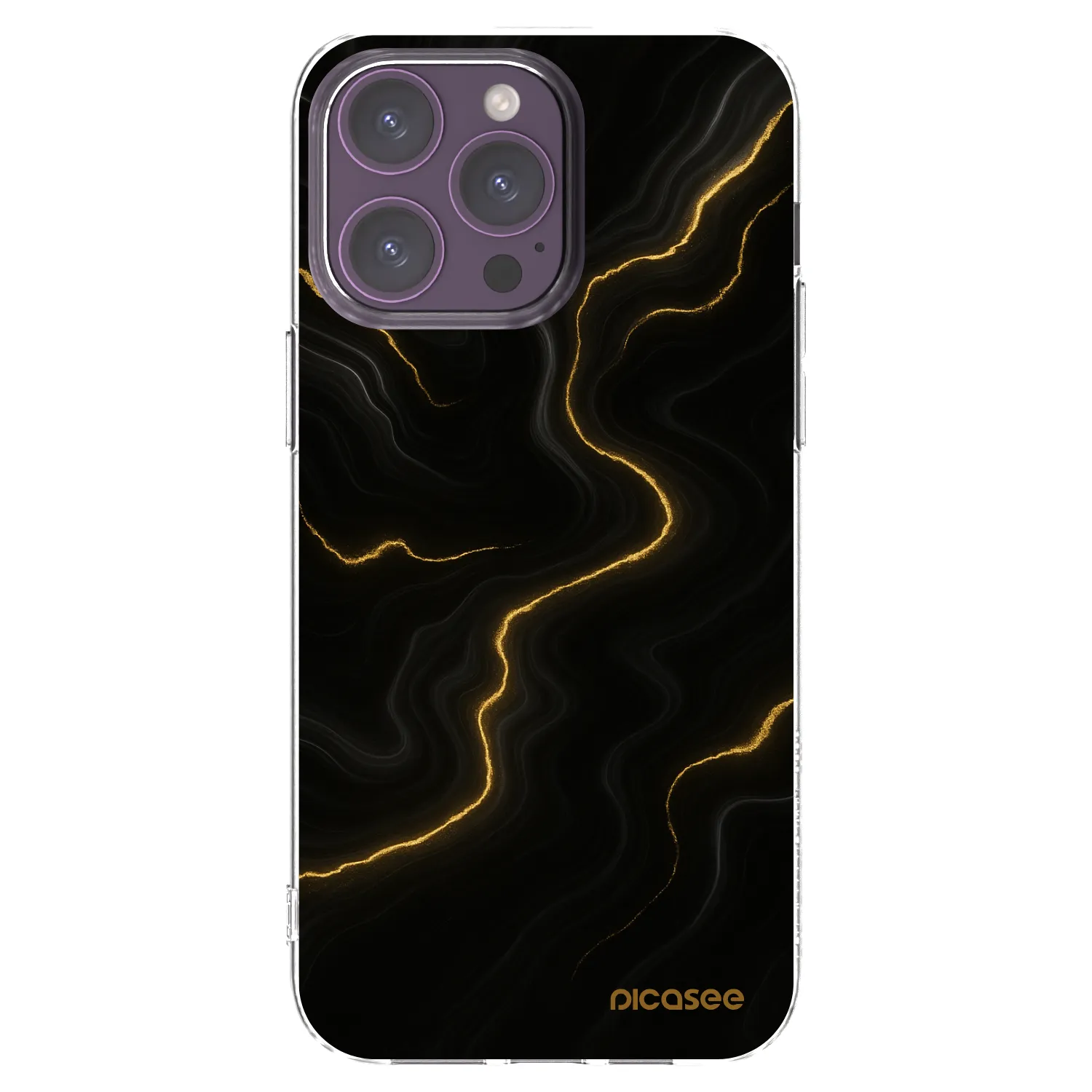 Picasee silikonski prozorni ovitek za Apple iPhone 14 Pro Max - Thunder