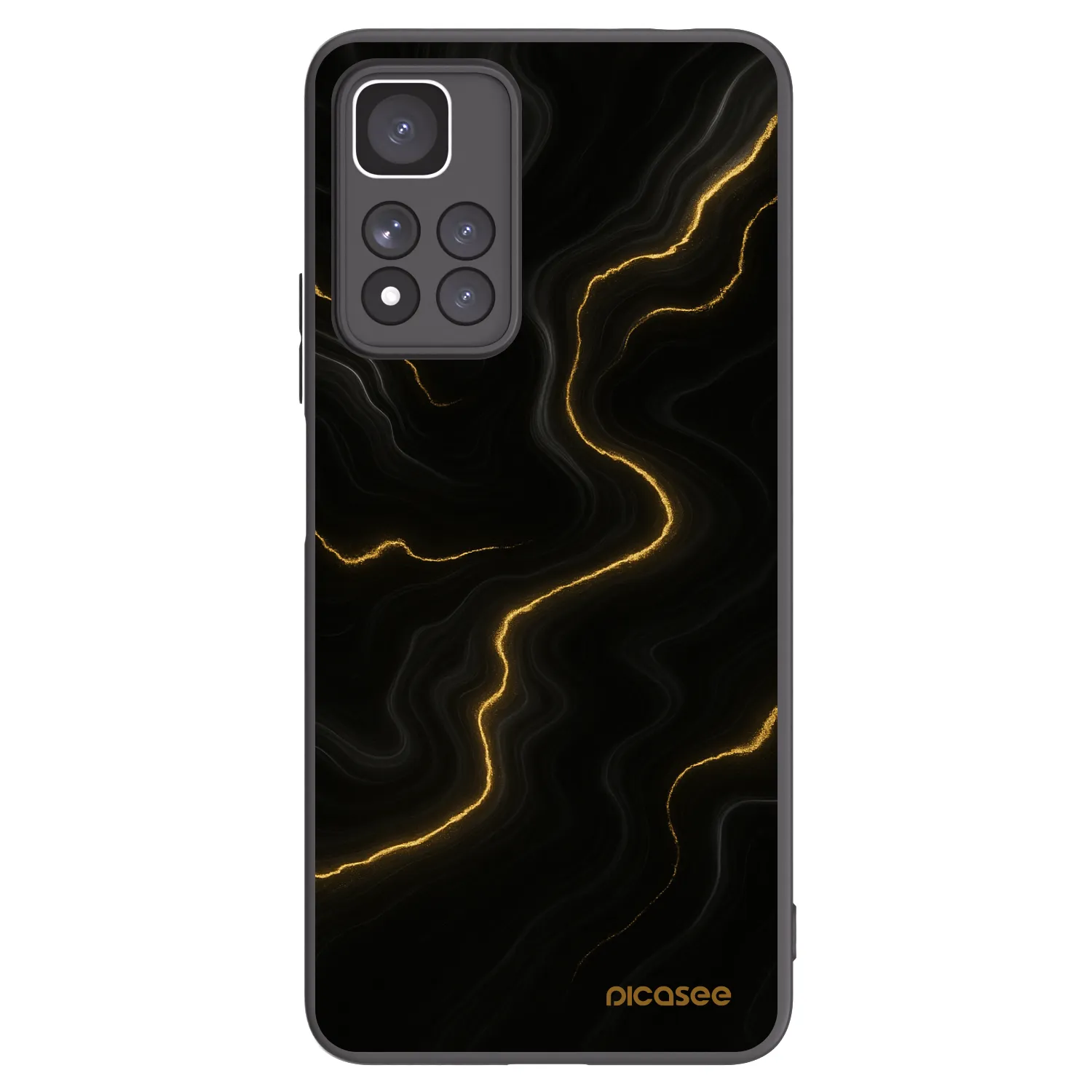Picasee silikonski črni ovitek za Xiaomi Redmi Note 11 Pro+ 5G - Thunder