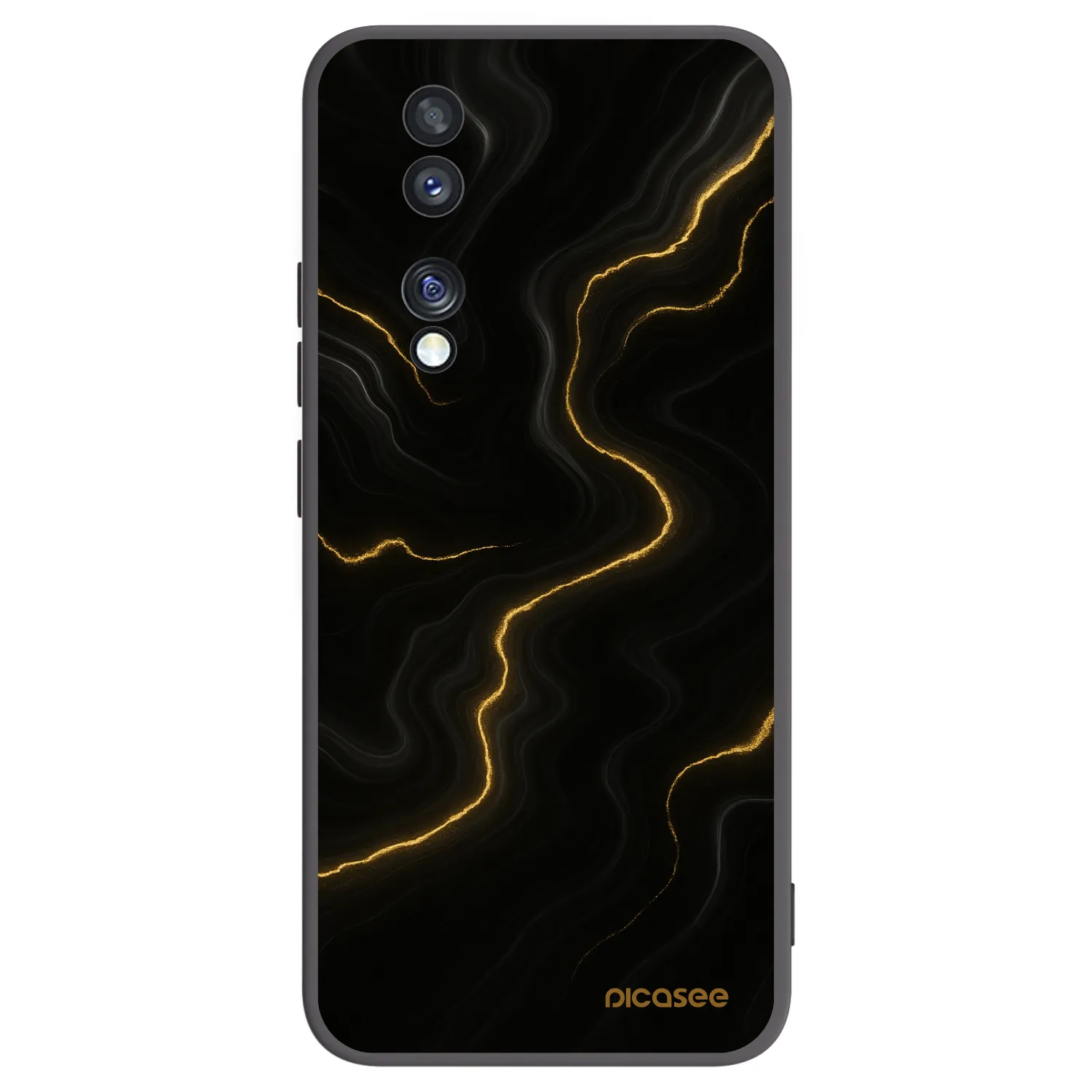 Picasee silikonski črni ovitek za Honor 70 - Thunder
