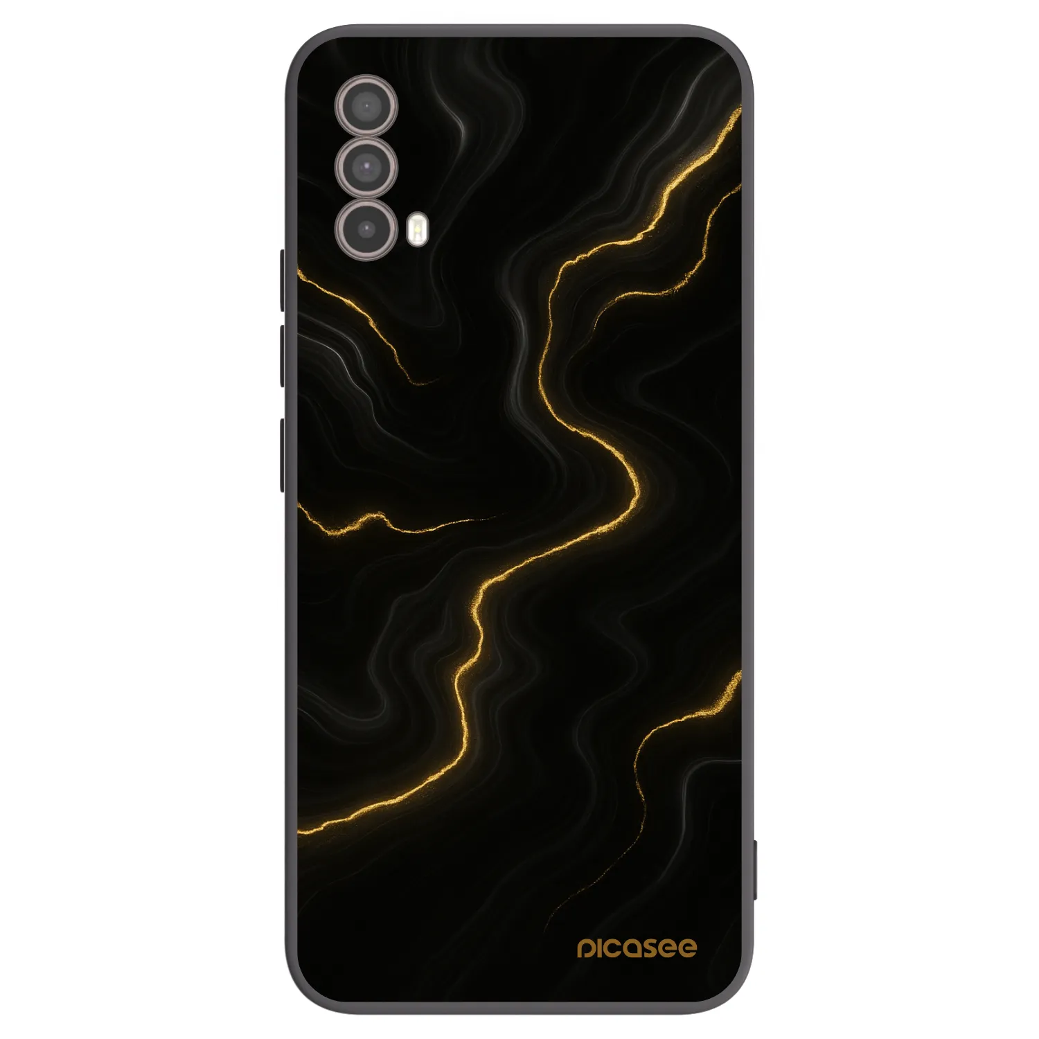 Picasee silikonski črni ovitek za Motorola Moto E40 - Thunder
