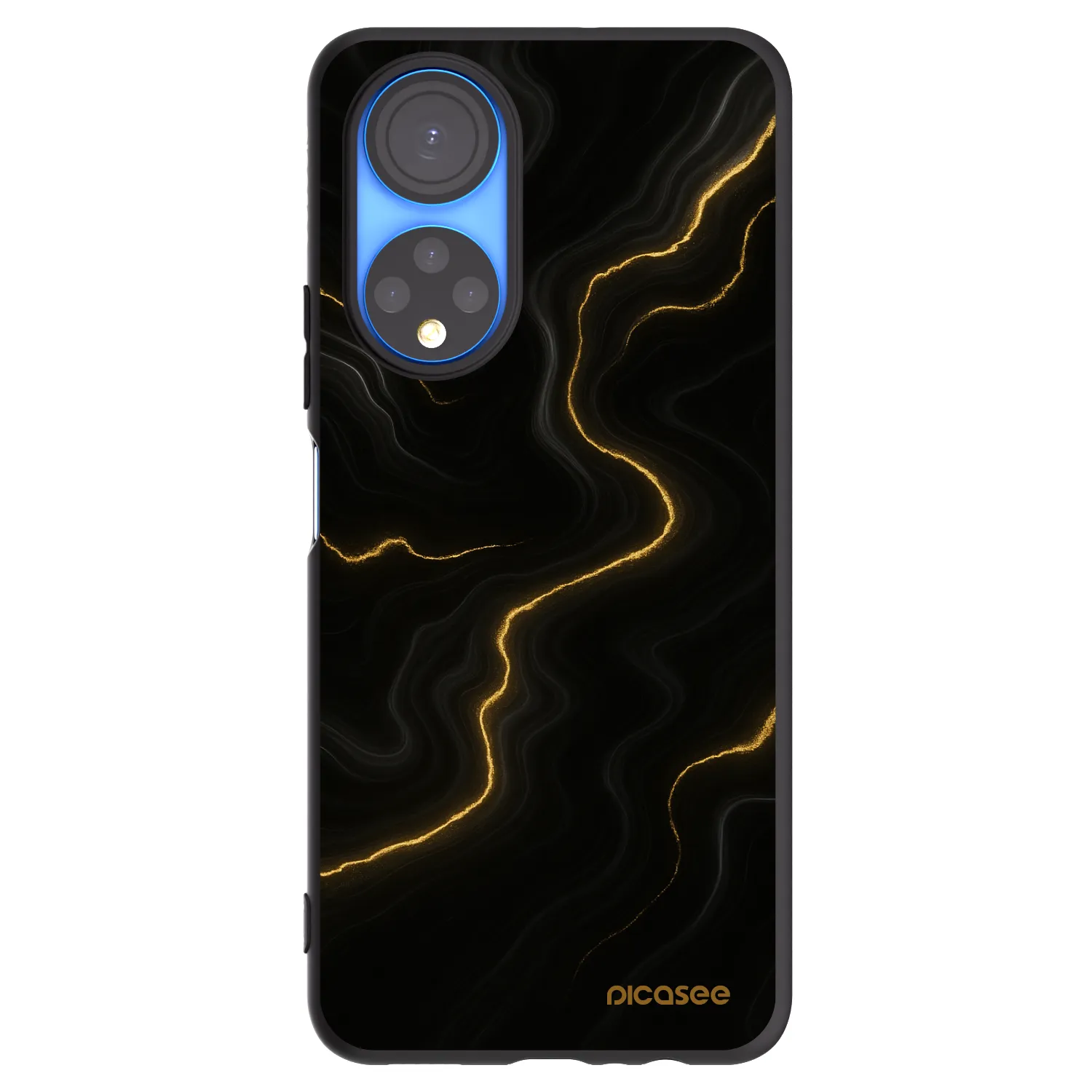 Picasee silikonski črni ovitek za Honor X7 - Thunder