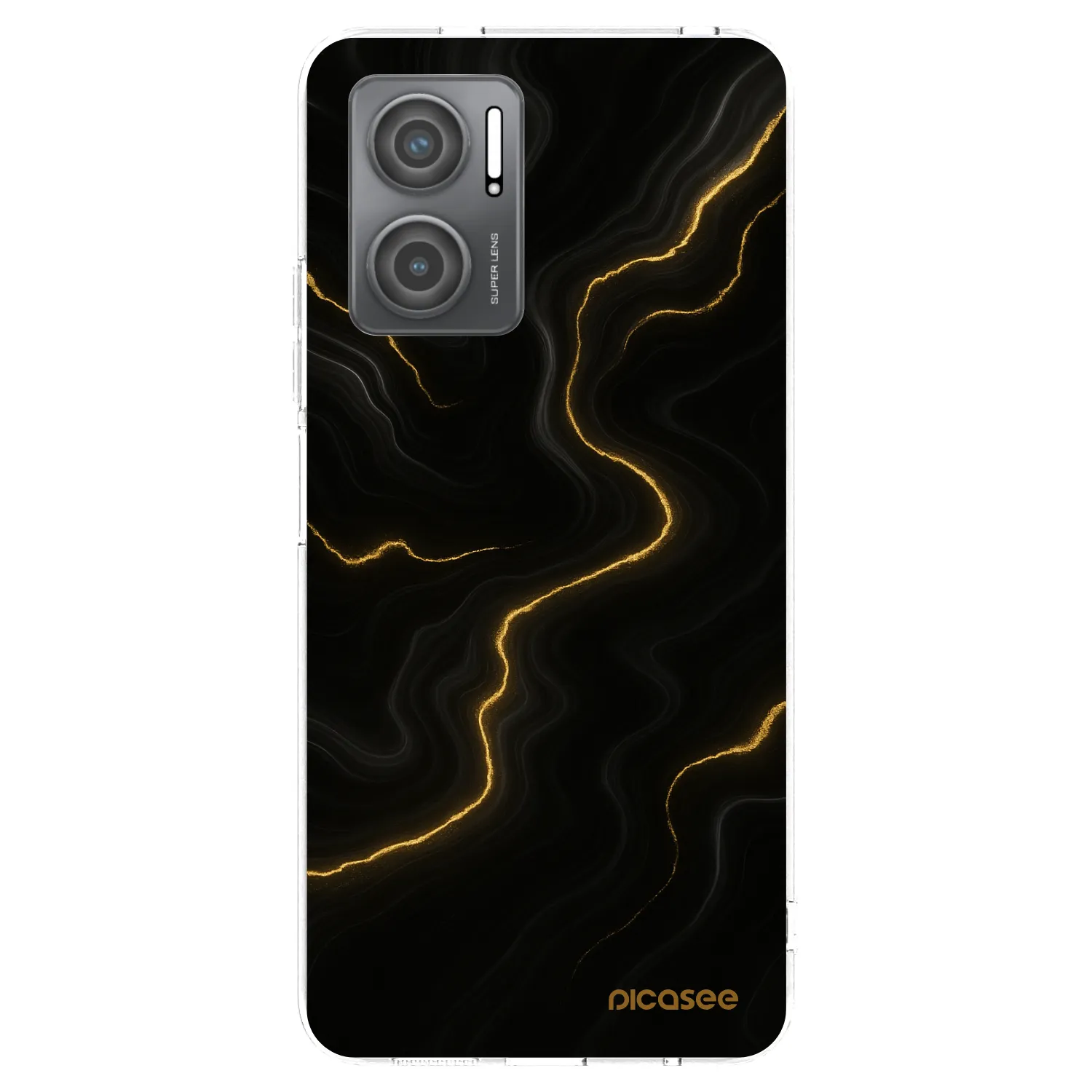 Picasee silikonski prozorni ovitek za Xiaomi Redmi 10 5G - Thunder