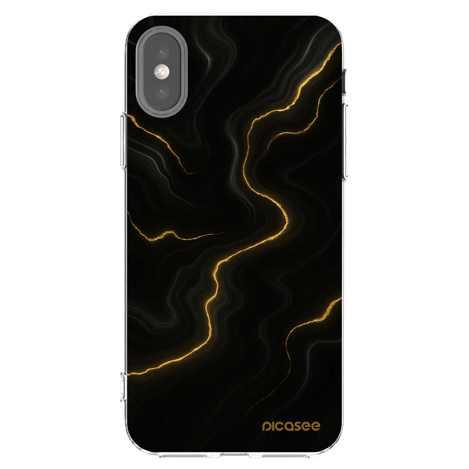 Picasee silikonski prozorni ovitek za Apple iPhone X/XS - Thunder