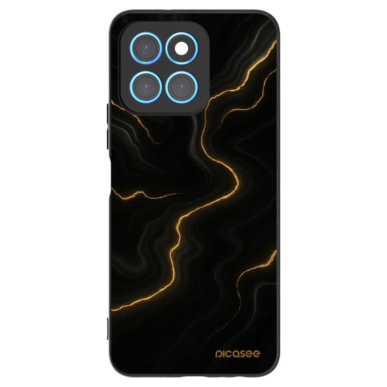 Picasee silikonski črni ovitek za Honor X8 5G - Thunder