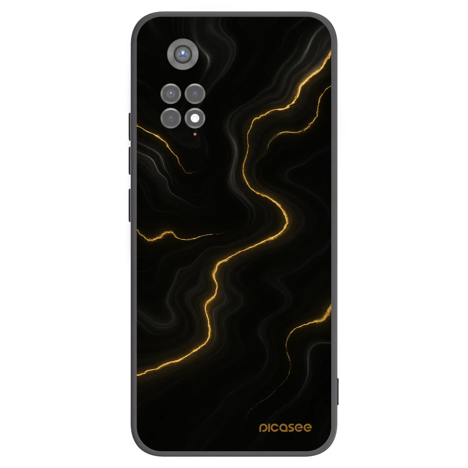 Picasee silikonski črni ovitek za Xiaomi Redmi Note 11S 5G - Thunder