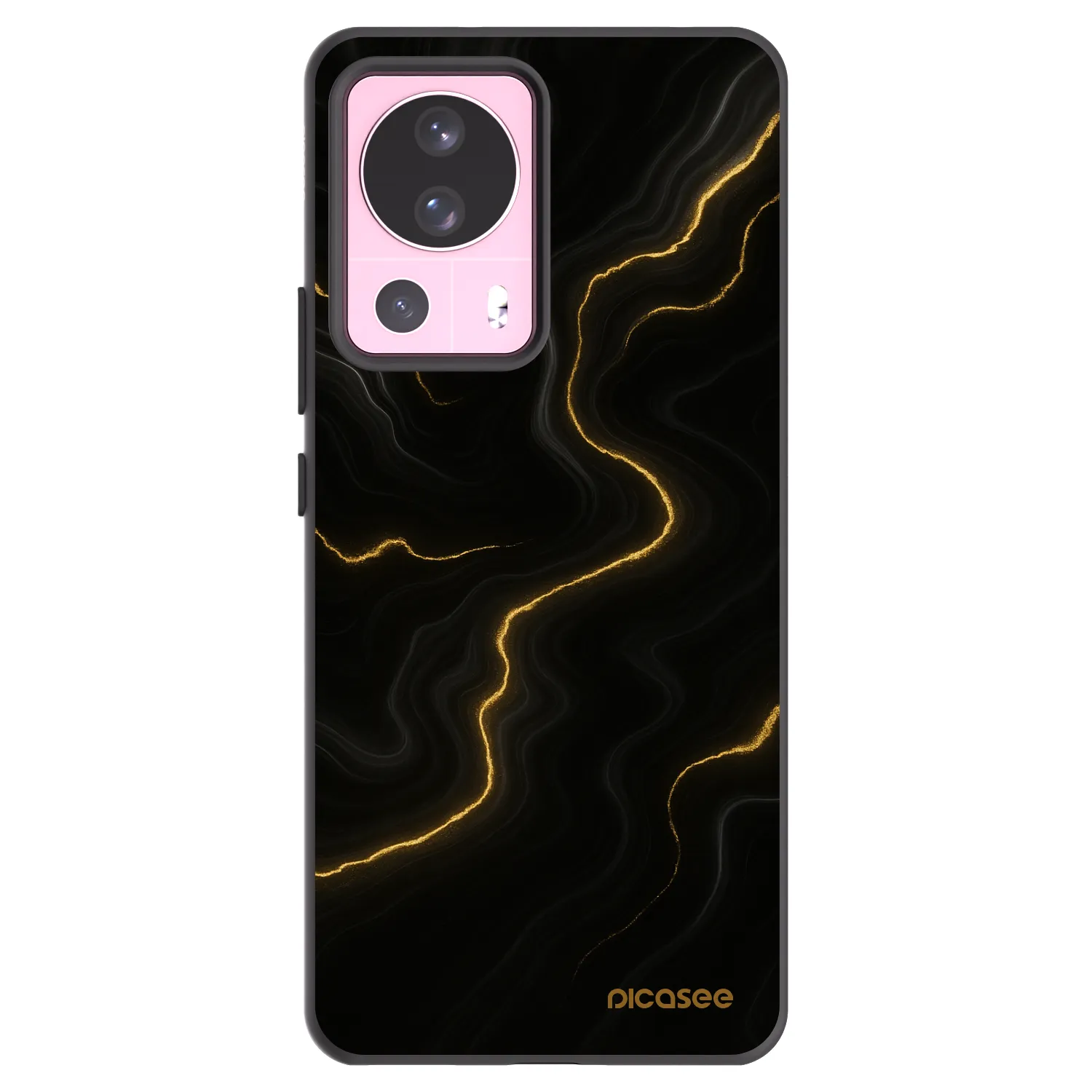 Picasee silikonski črni ovitek za Xiaomi 13 Lite - Thunder