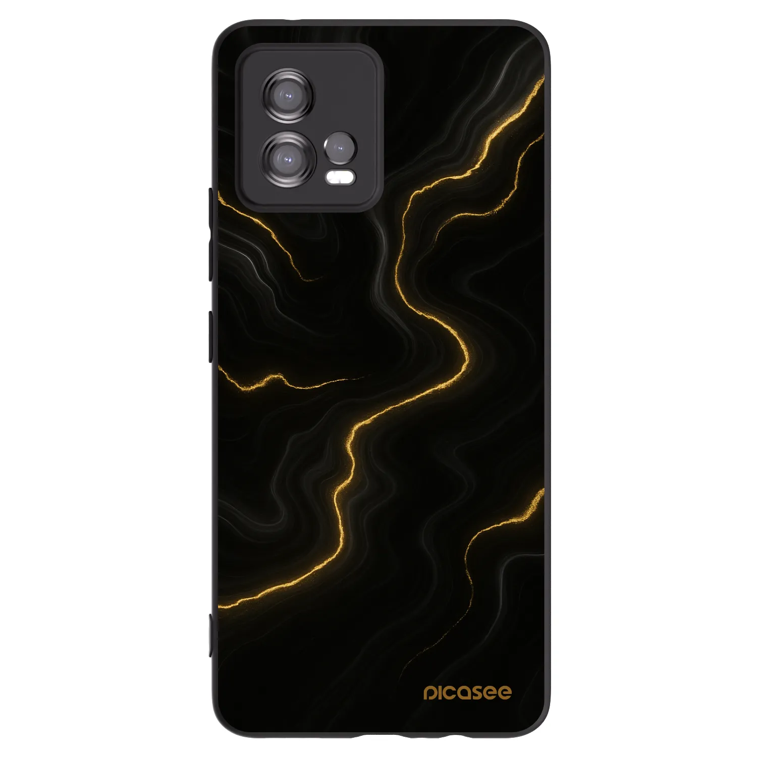 Picasee silikonski črni ovitek za Motorola Moto G72 - Thunder