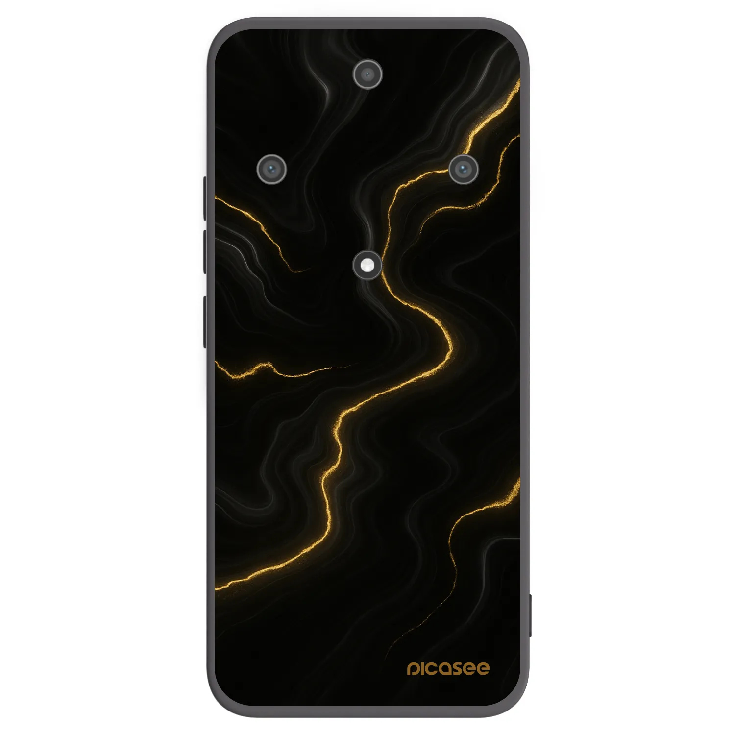 Picasee silikonski črni ovitek za Honor Magic5 Lite 5G - Thunder