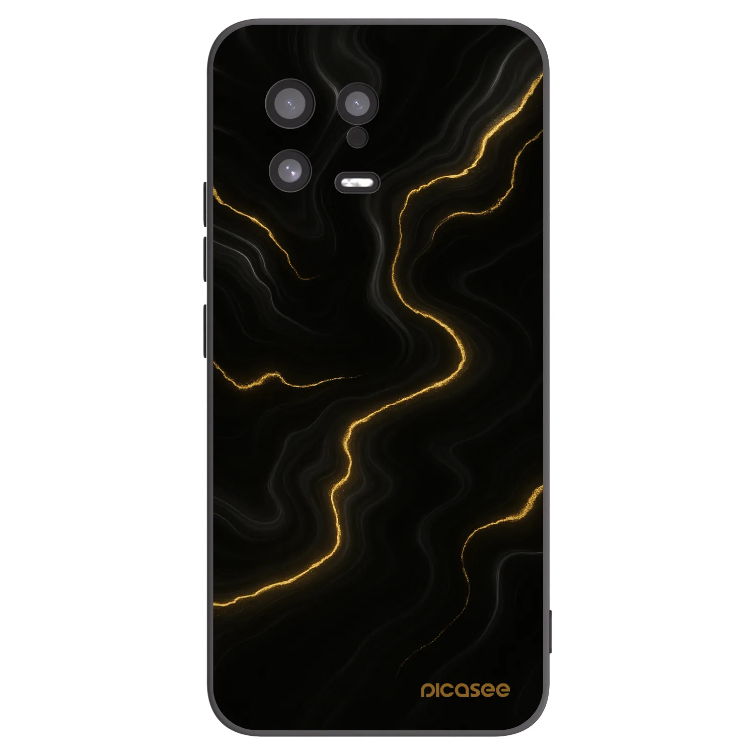 Picasee silikonski črni ovitek za Xiaomi 13 - Thunder