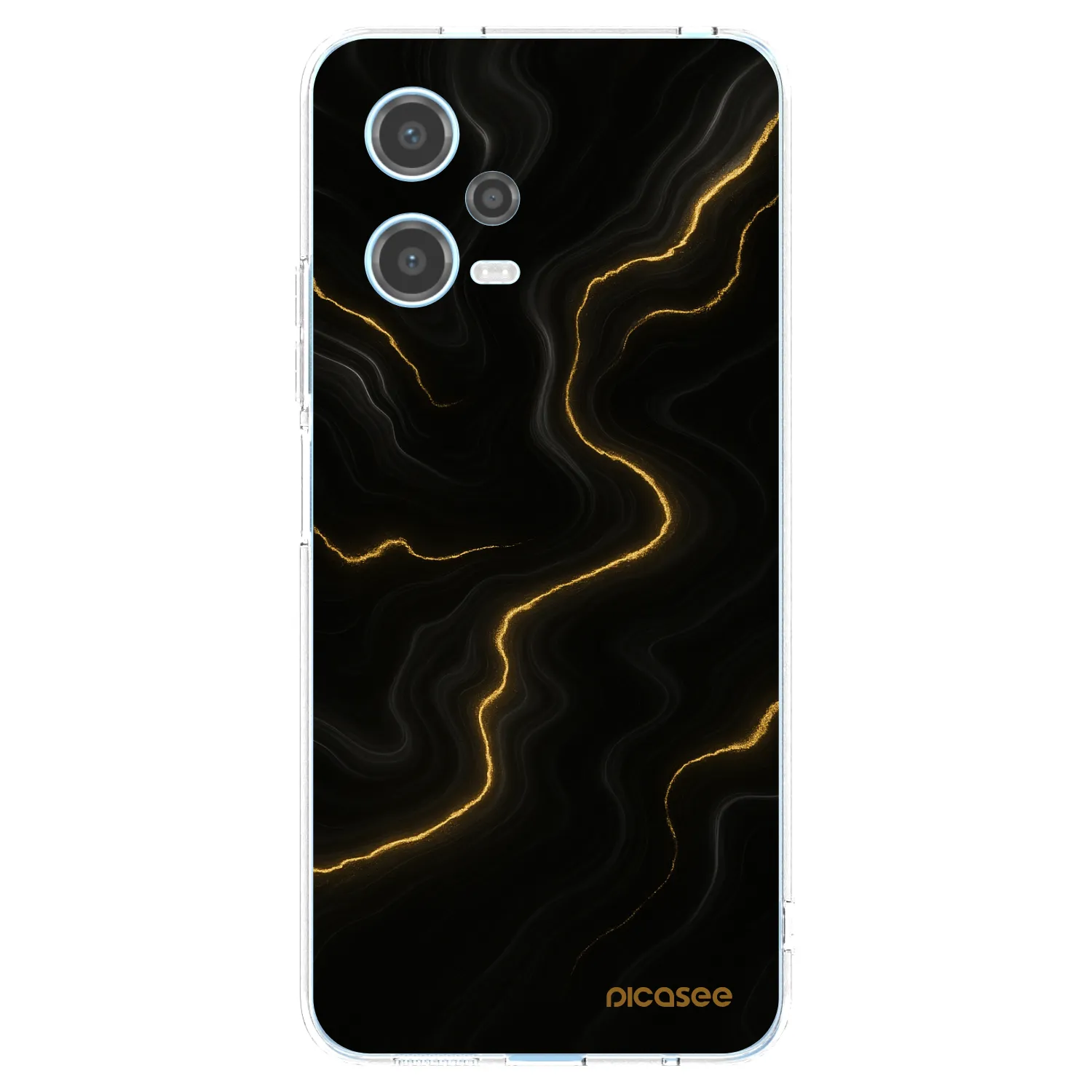 Picasee silikonski prozorni ovitek za Xiaomi Redmi Note 12 5G - Thunder