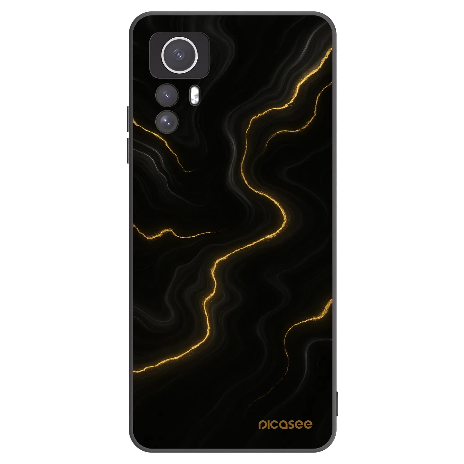 Picasee silikonski črni ovitek za Xiaomi Redmi Note 12S - Thunder