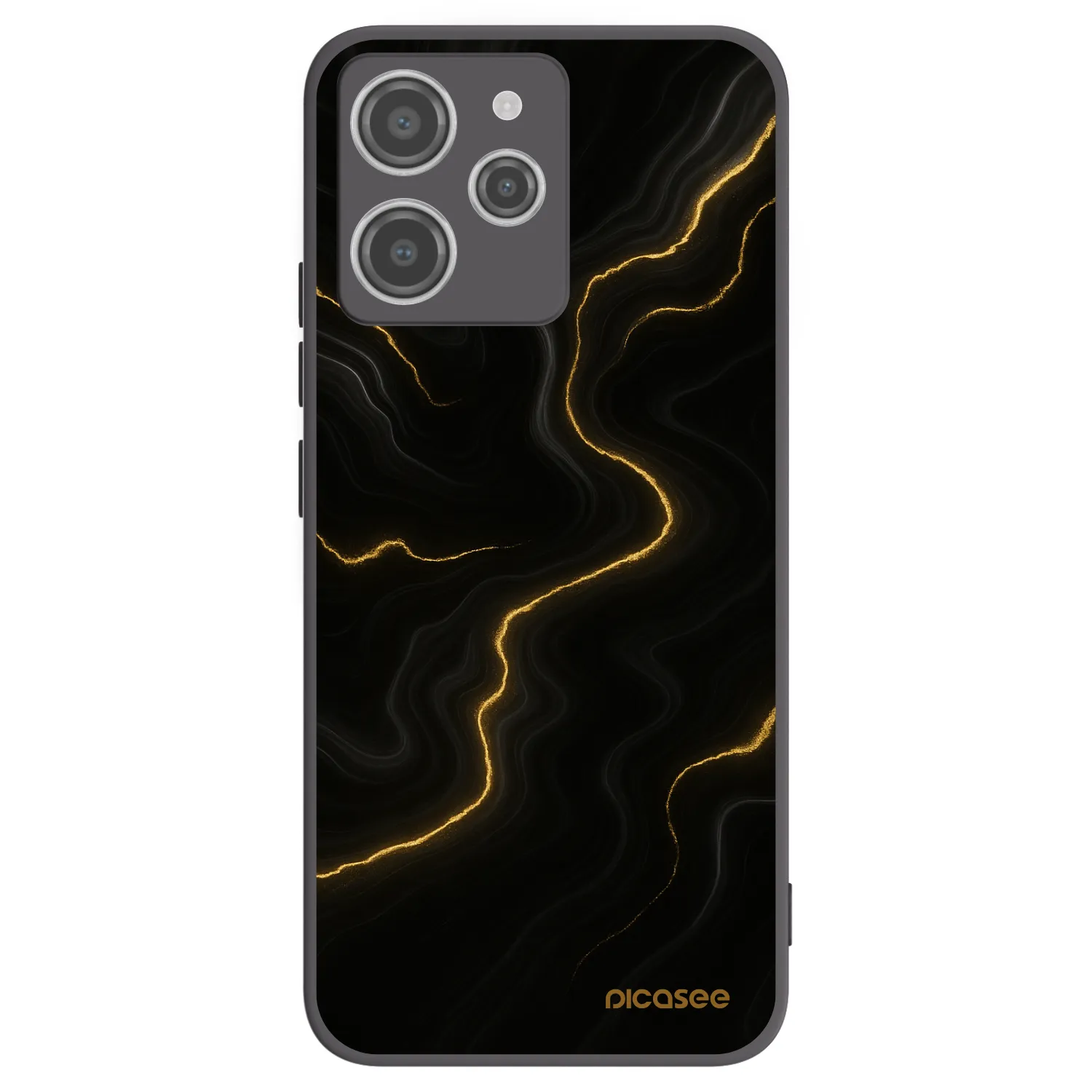 Picasee silikonski črni ovitek za Xiaomi Redmi 12 4G - Thunder