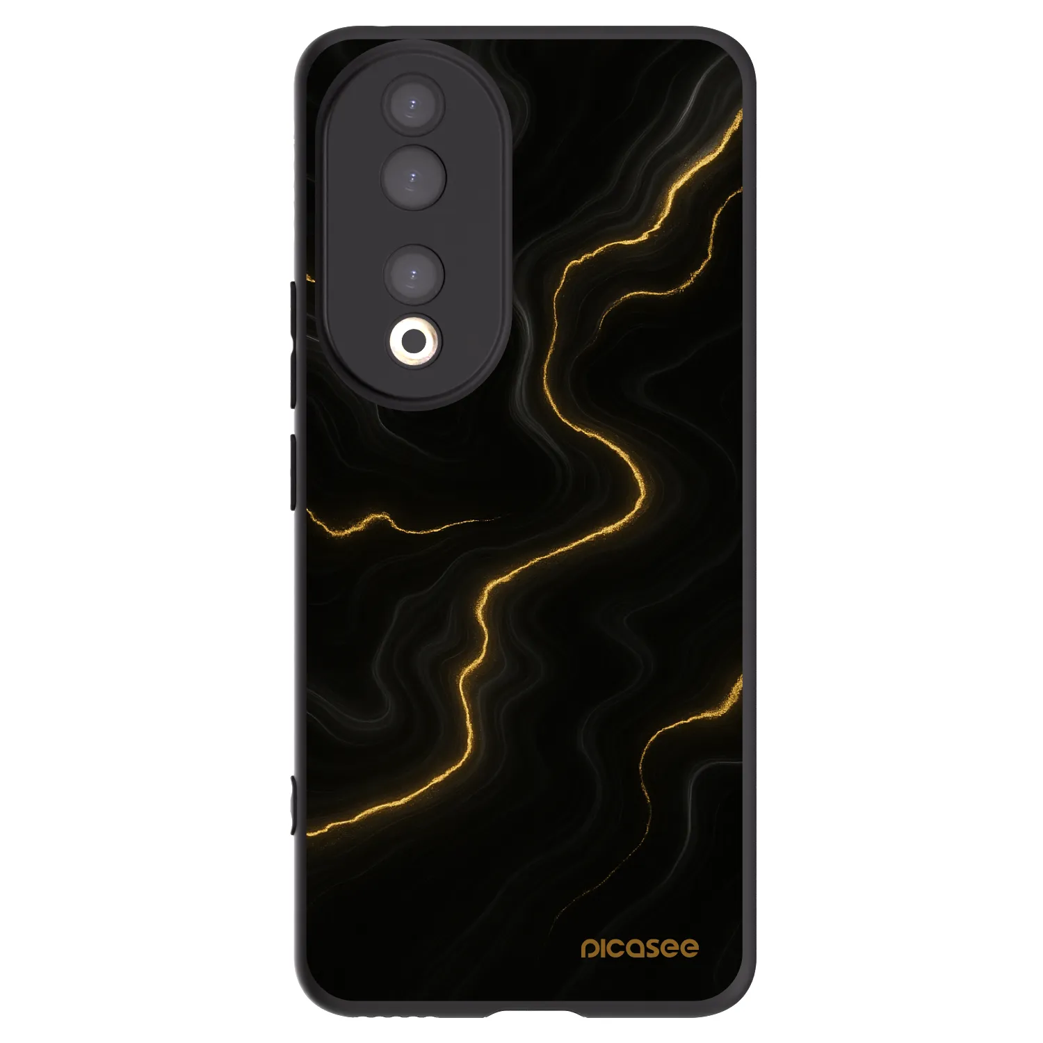 Picasee silikonski črni ovitek za Honor 90 5G - Thunder