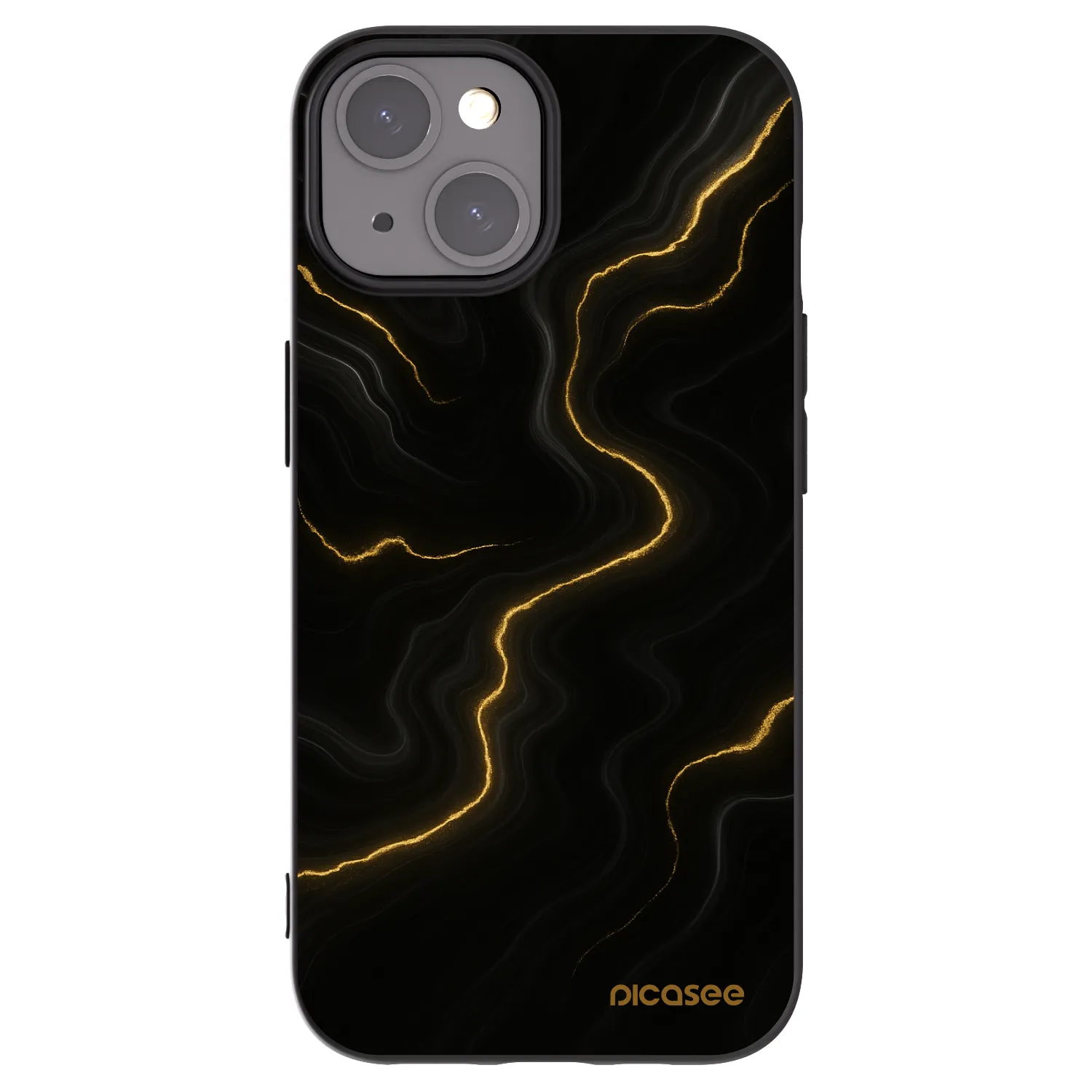 Picasee silikonski črni ovitek za Apple iPhone 15 - Thunder