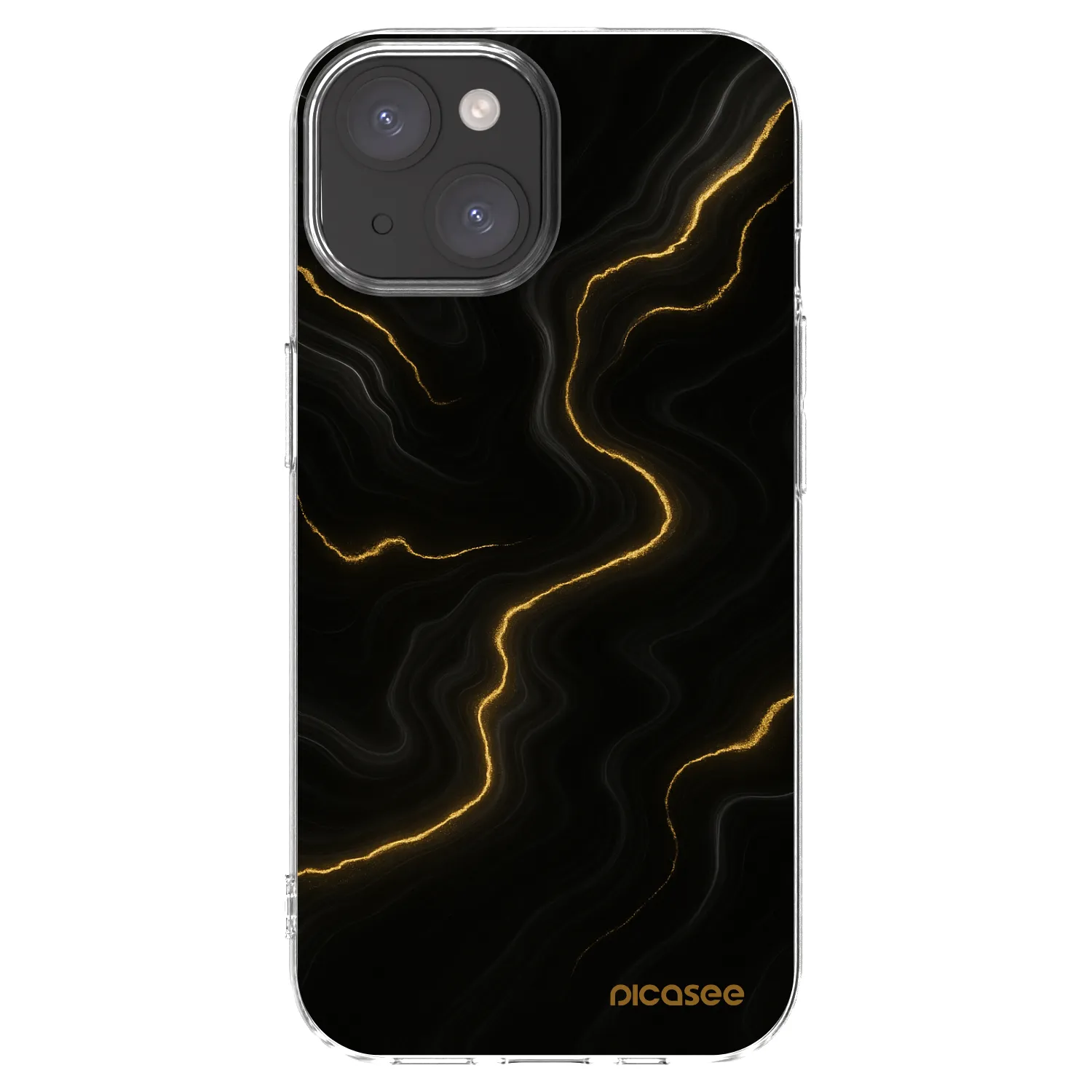 Picasee silikonski prozorni ovitek za Apple iPhone 15 - Thunder