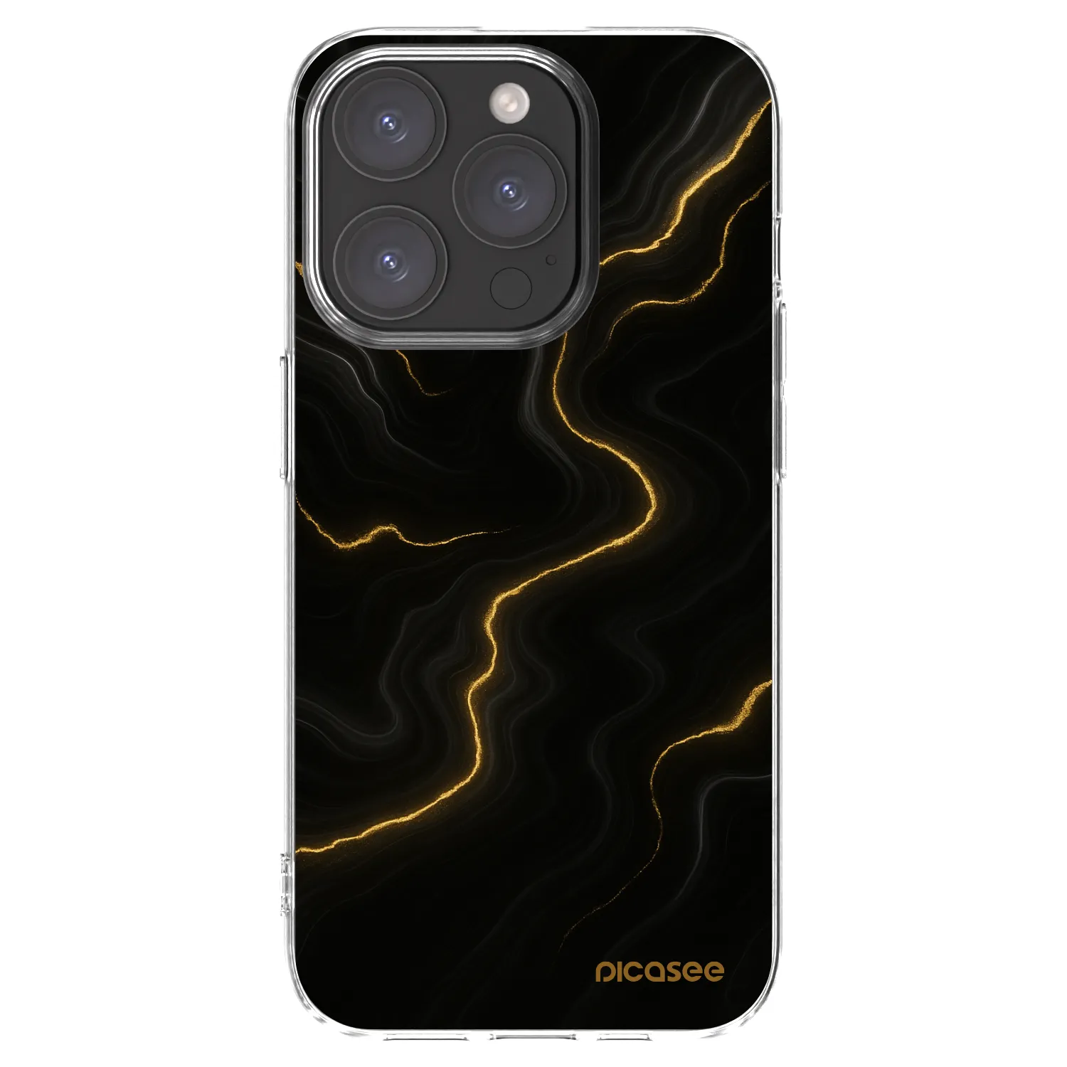 Picasee silikonski prozorni ovitek za Apple iPhone 15 Pro - Thunder