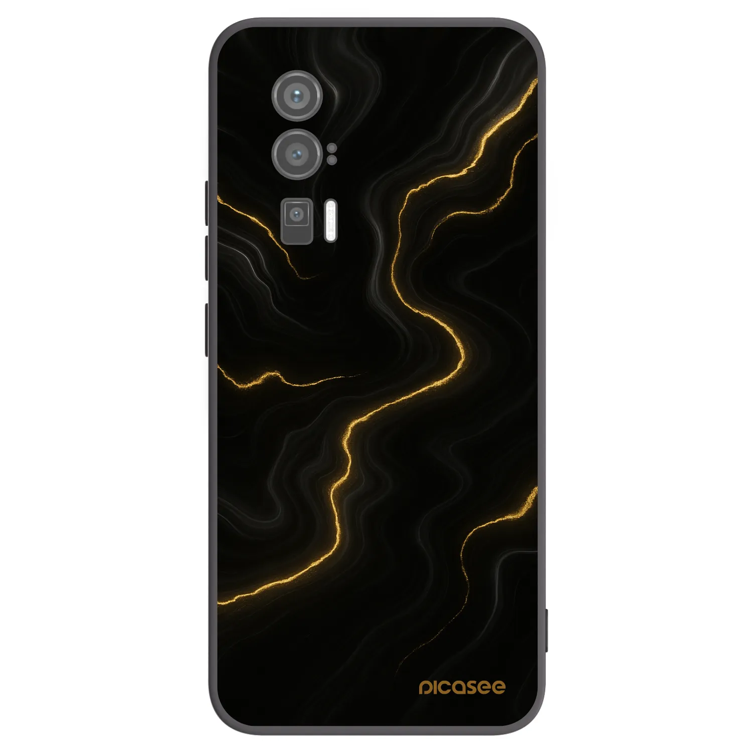 Picasee silikonski črni ovitek za Xiaomi Poco F5 Pro 5G - Thunder