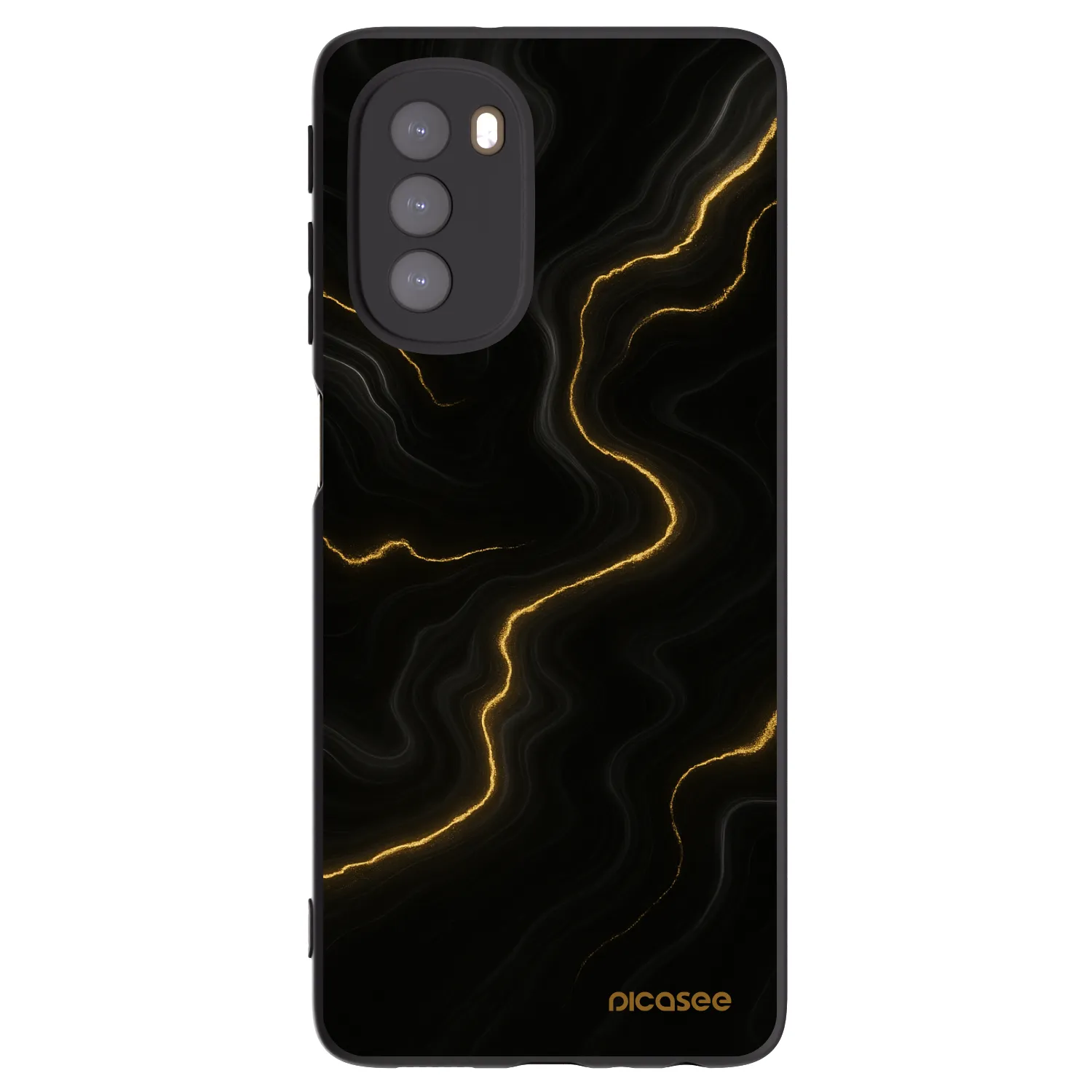 Picasee silikonski črni ovitek za Motorola Moto G51 - Thunder