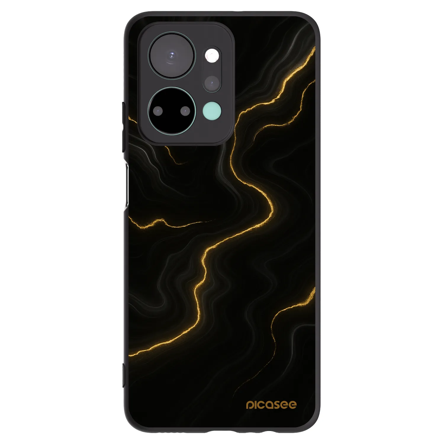 Picasee silikonski črni ovitek za Honor X7a - Thunder