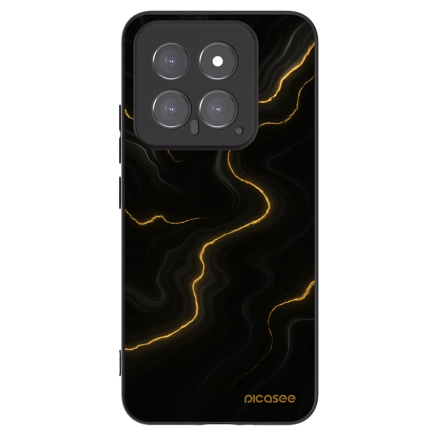 Picasee silikonski črni ovitek za Xiaomi 14 - Thunder