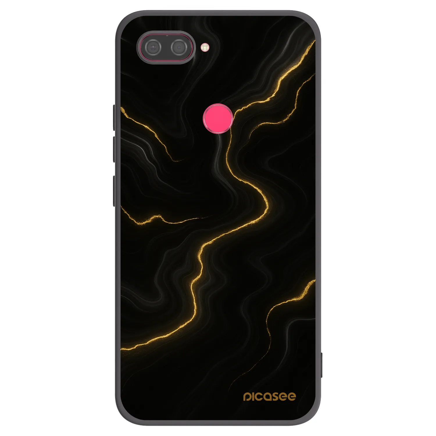 Picasee silikonski črni ovitek za Xiaomi Mi 8 Lite - Thunder