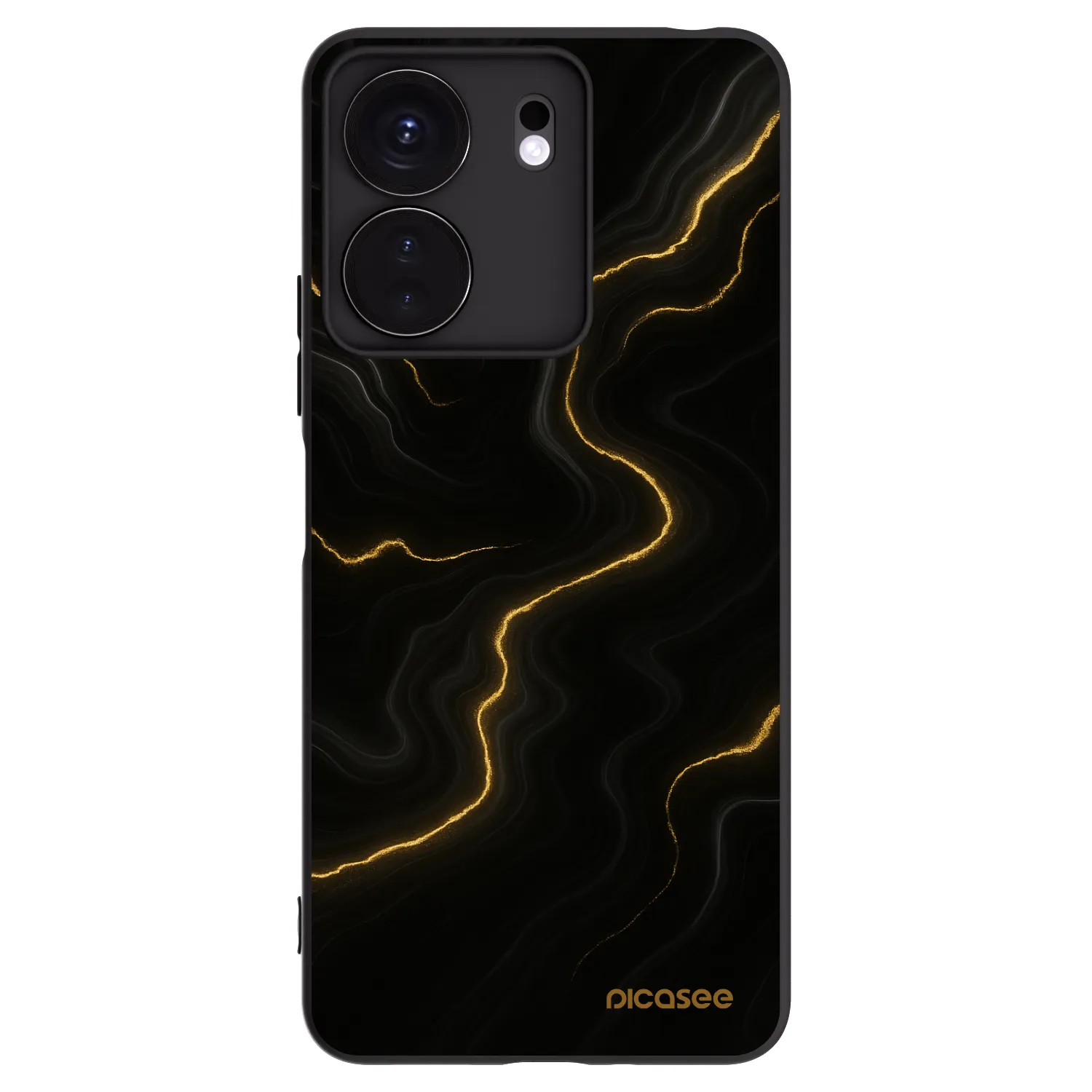 Picasee silikonski črni ovitek za Xiaomi Redmi 13C 4G - Thunder