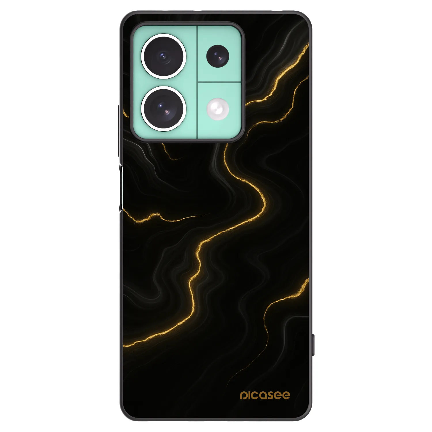 Picasee silikonski črni ovitek za Xiaomi Redmi Note 13 5G - Thunder