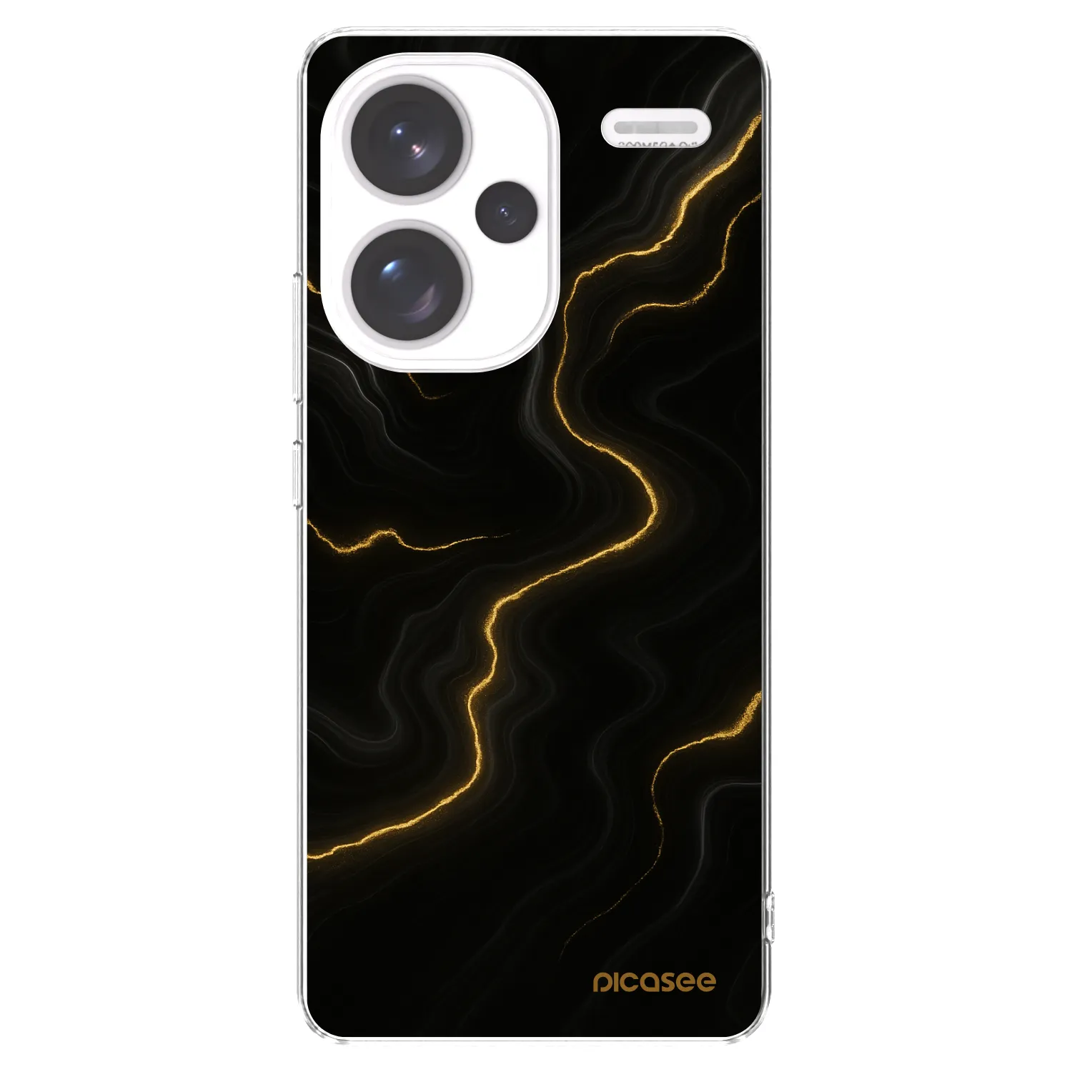 Picasee silikonski prozorni ovitek za Xiaomi Redmi Note 13 Pro+ 5G - Thunder