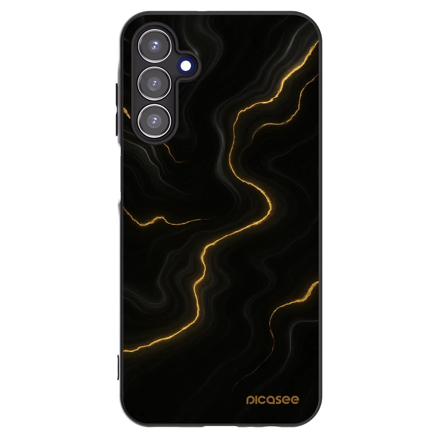 Picasee silikonski črni ovitek za Samsung Galaxy A15 A155F 4G - Thunder