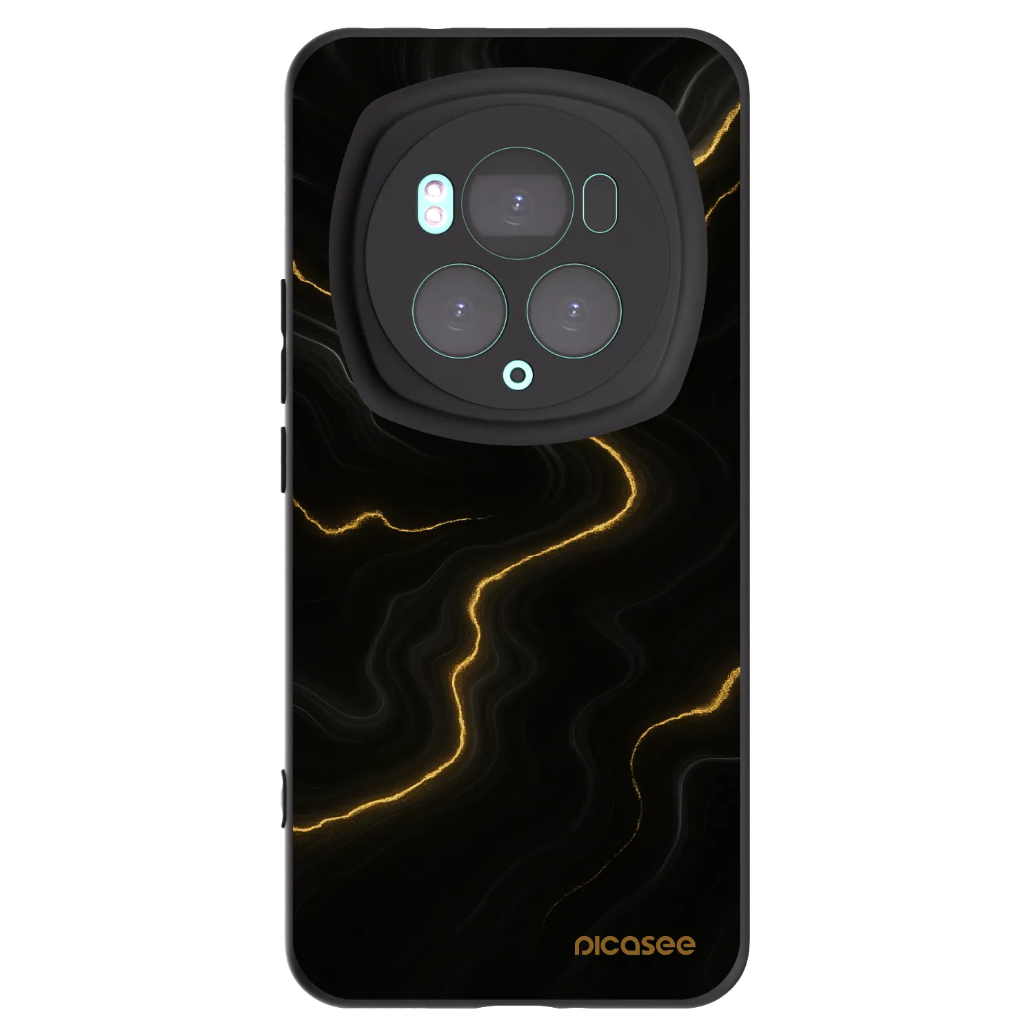 Picasee silikonski črni ovitek za Honor Magic6 Pro - Thunder
