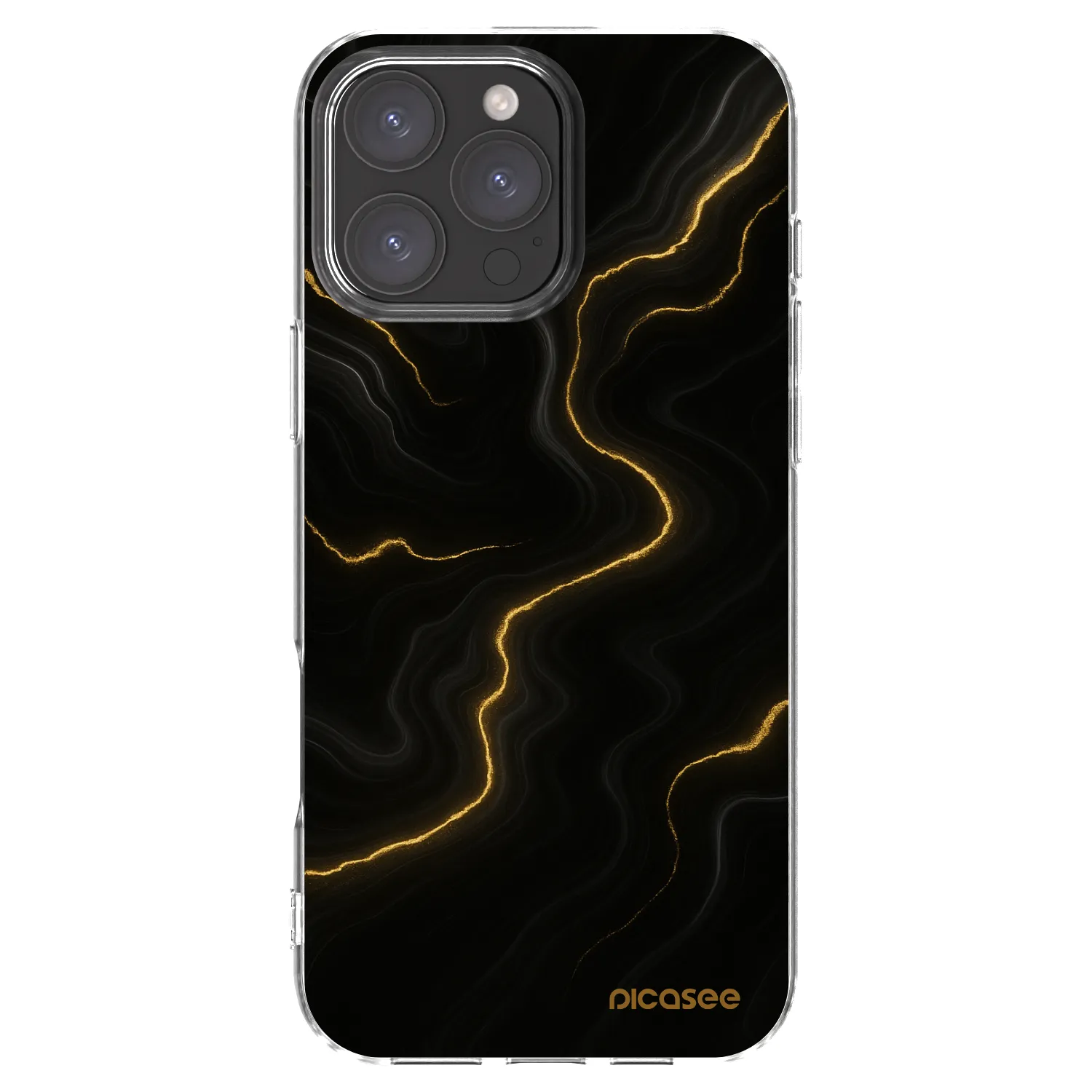 Picasee silikonski prozorni ovitek za Apple iPhone 16 Pro Max - Thunder