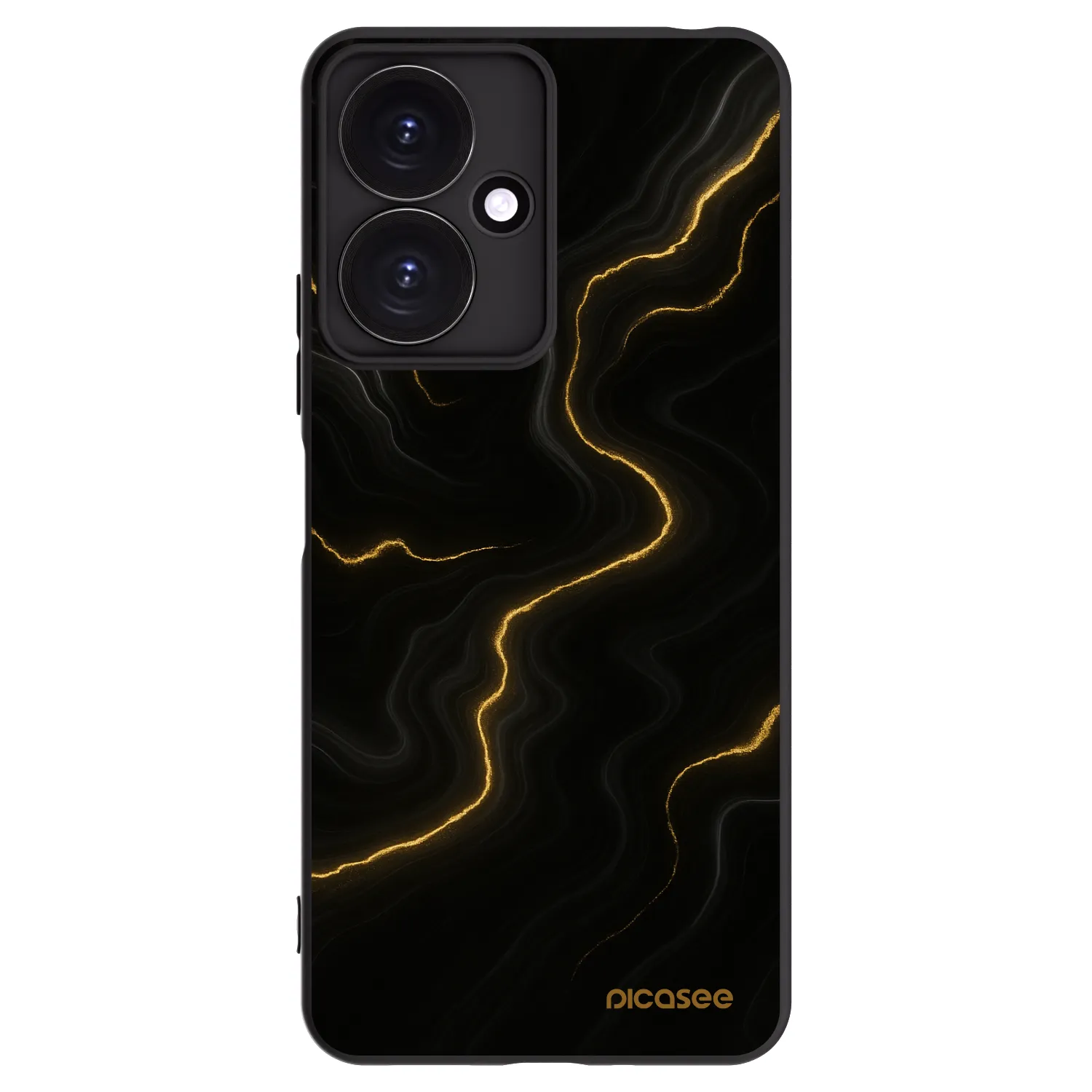 Picasee silikonski črni ovitek za Xiaomi Redmi 13C 5G - Thunder