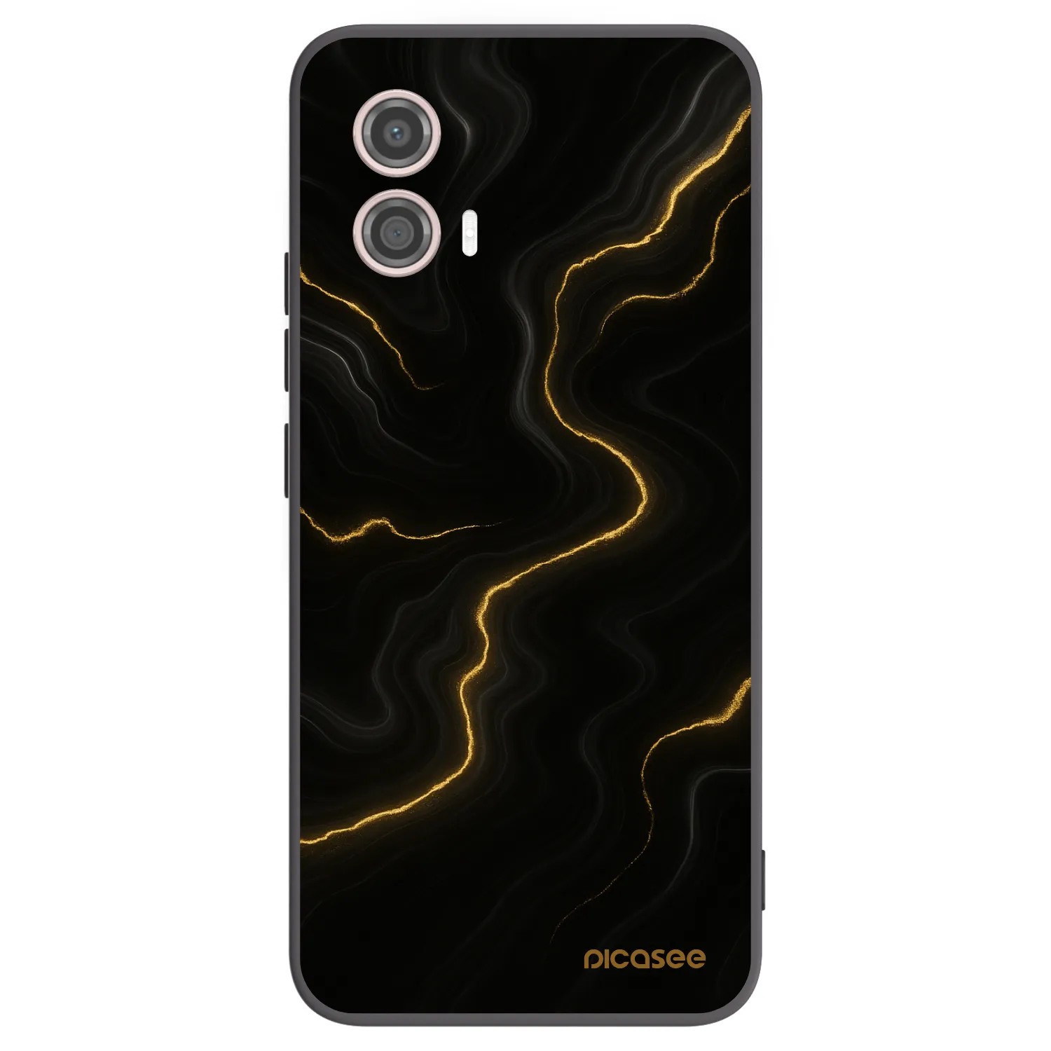Picasee silikonski črni ovitek za Motorola Moto G53 5G - Thunder