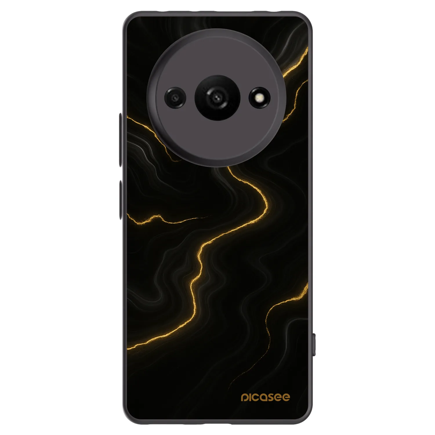 Picasee silikonski črni ovitek za Xiaomi Redmi A3 - Thunder