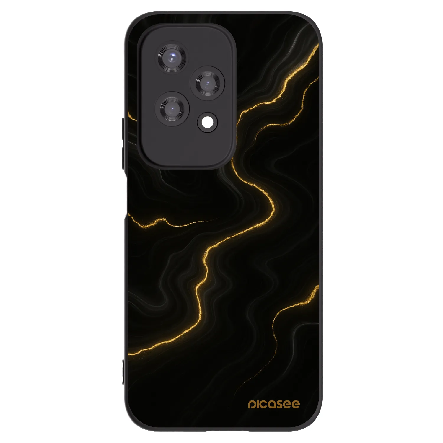 Picasee silikonski črni ovitek za Honor 200 Lite - Thunder