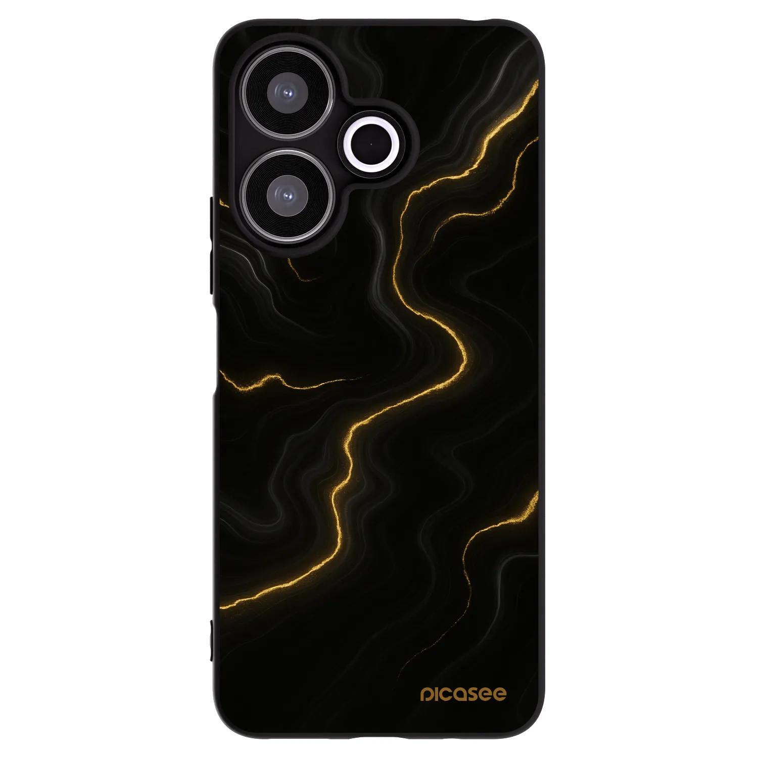 Picasee silikonski črni ovitek za Xiaomi Redmi 13 4G - Thunder