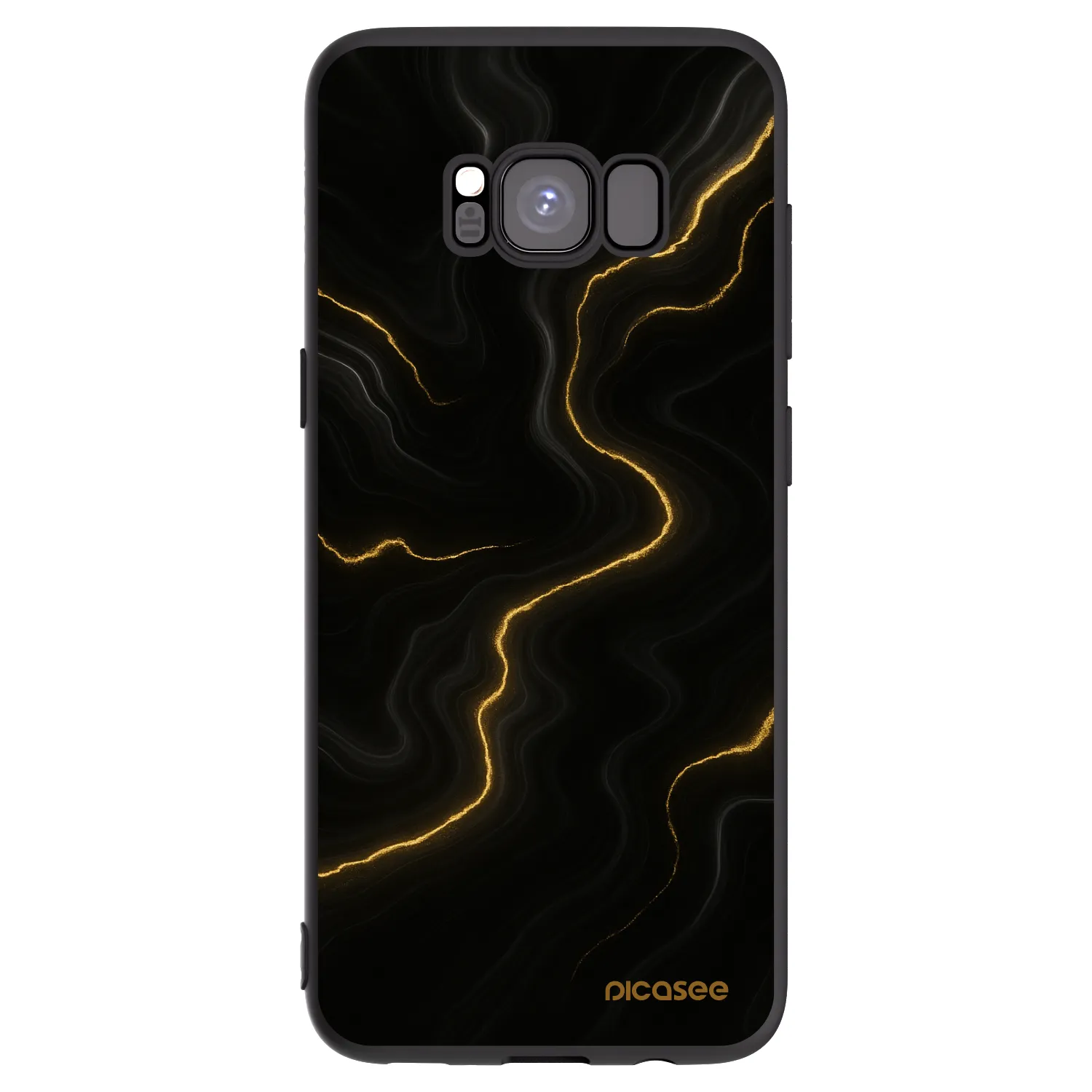 Picasee silikonski črni ovitek za Samsung Galaxy S8 G950F - Thunder