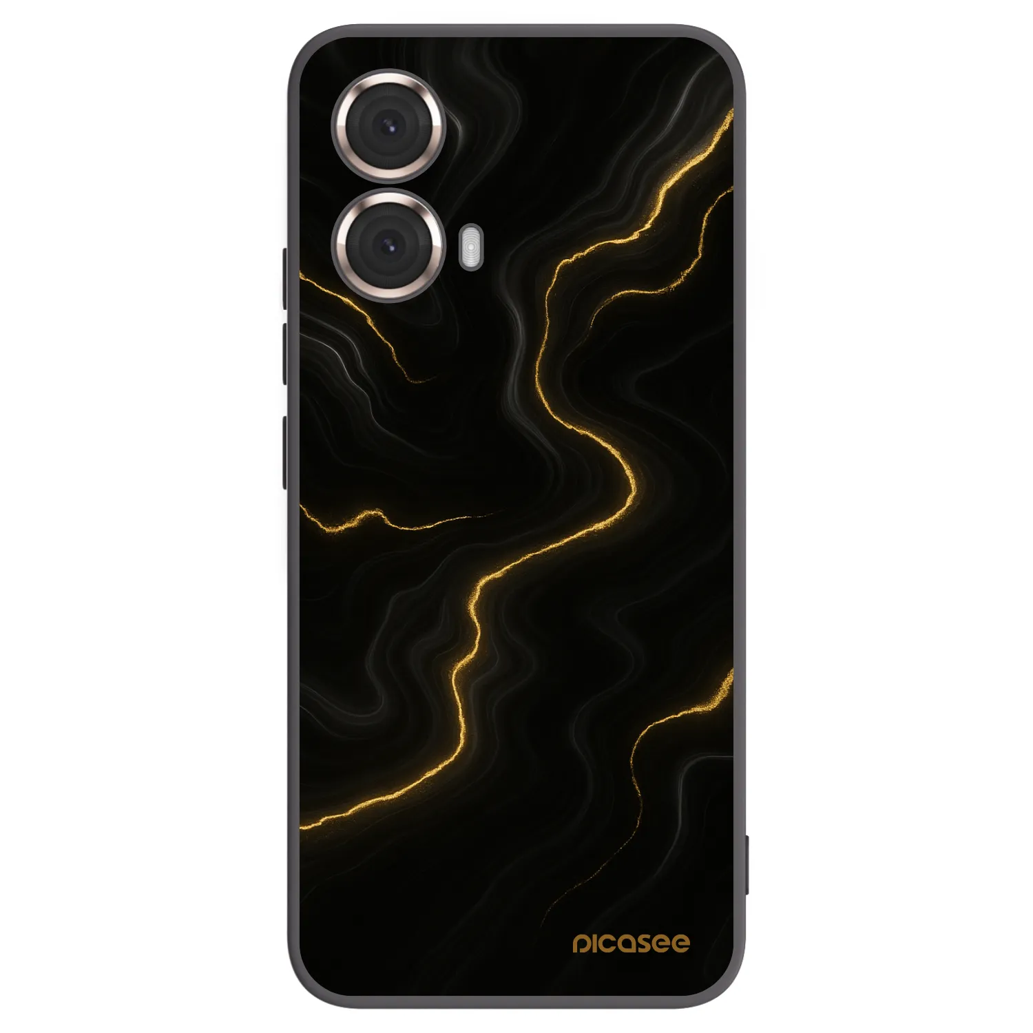 Picasee silikonski črni ovitek za Motorola Moto G85 - Thunder