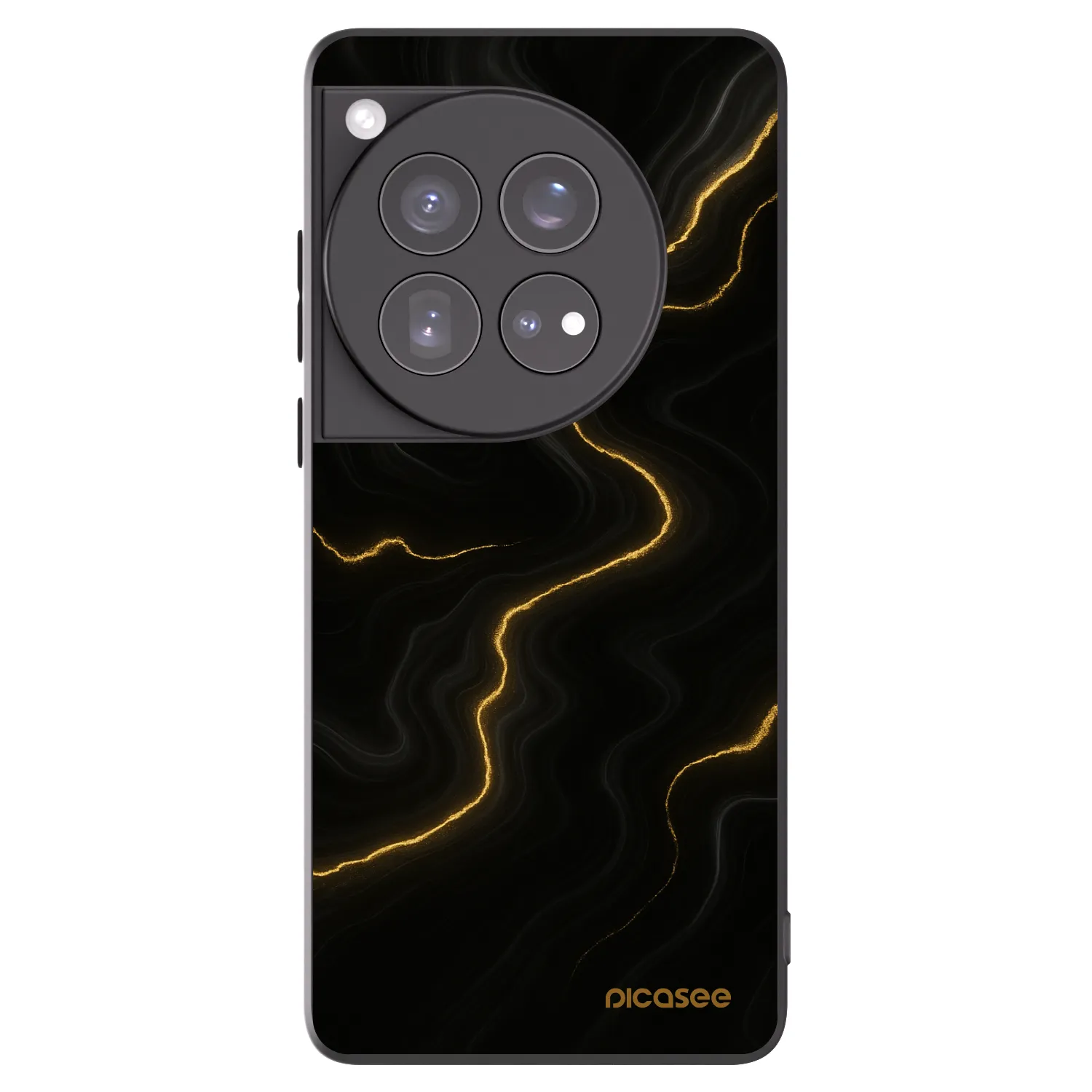 Picasee silikonski črni ovitek za OnePlus 12 5G - Thunder