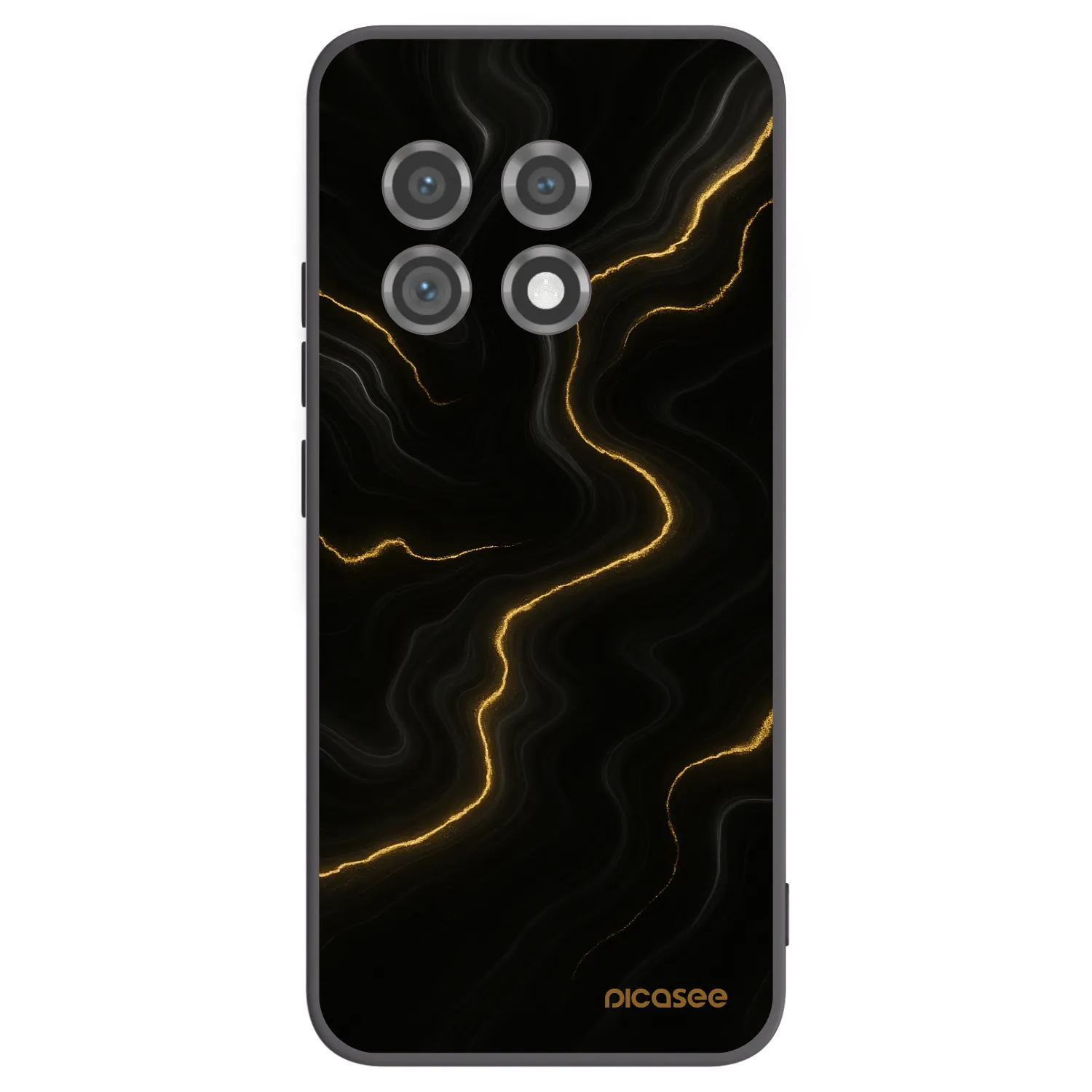Picasee silikonski črni ovitek za OnePlus 11 5G - Thunder