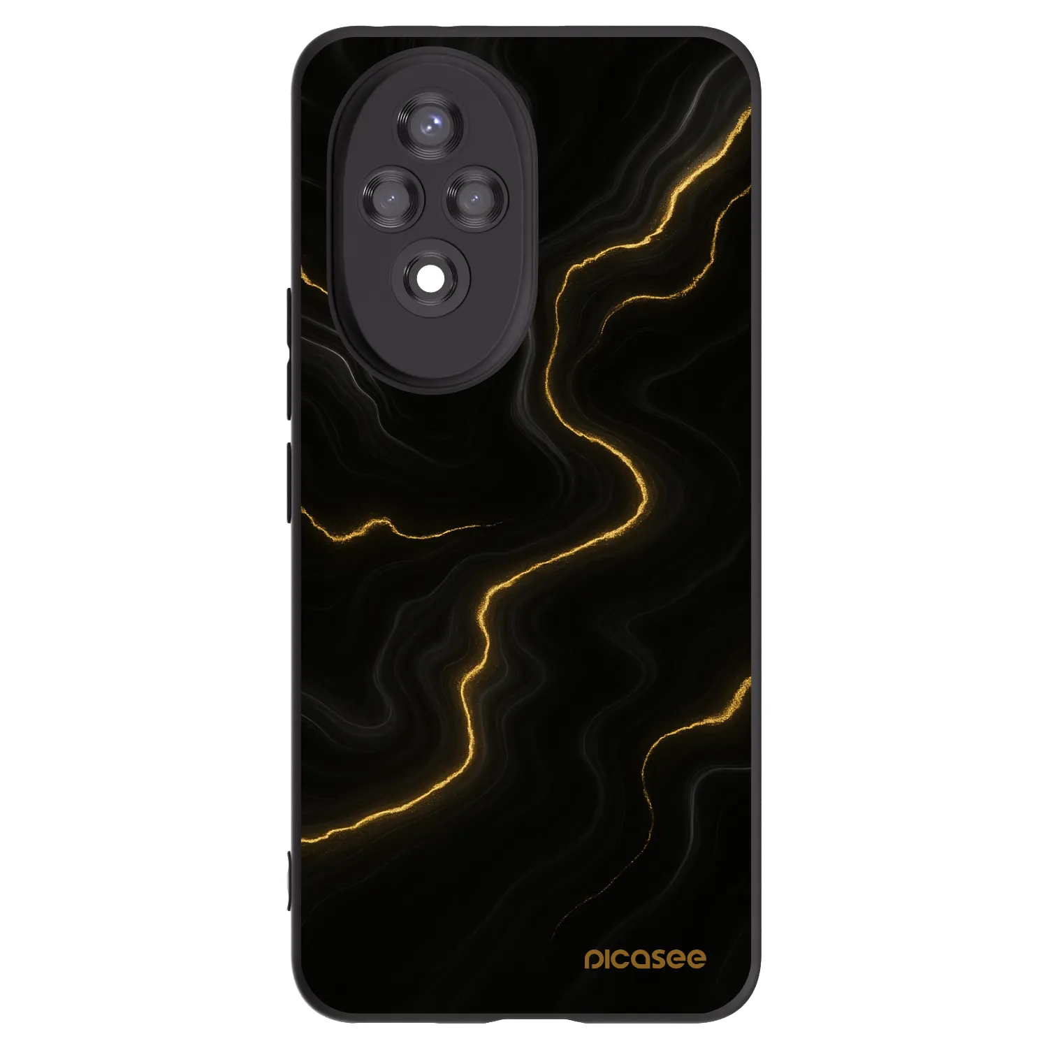 Picasee silikonski črni ovitek za Honor 200 Pro 5G - Thunder