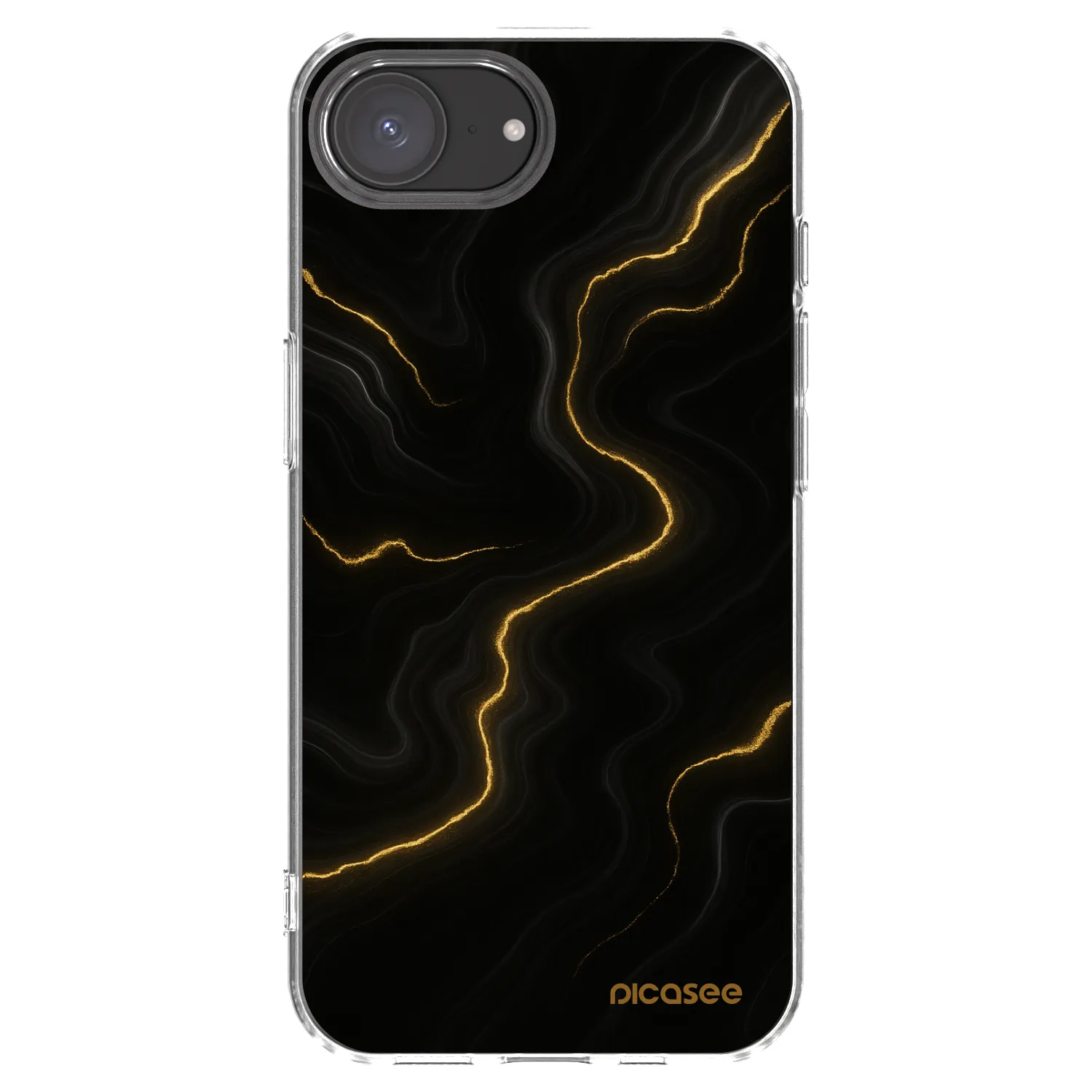 Picasee silikonski prozorni ovitek za Apple iPhone 16e - Thunder