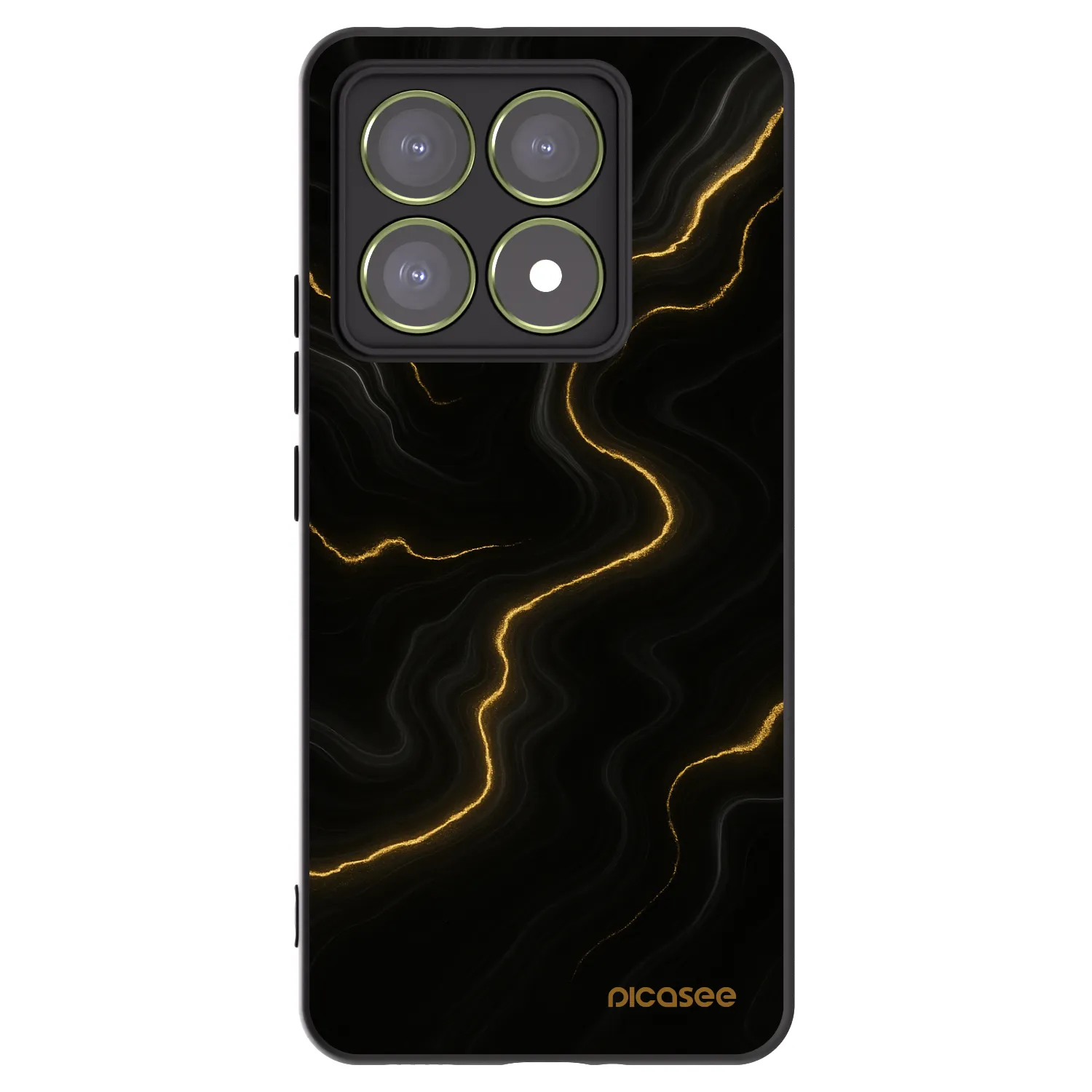 Picasee silikonski črni ovitek za Xiaomi 14T - Thunder