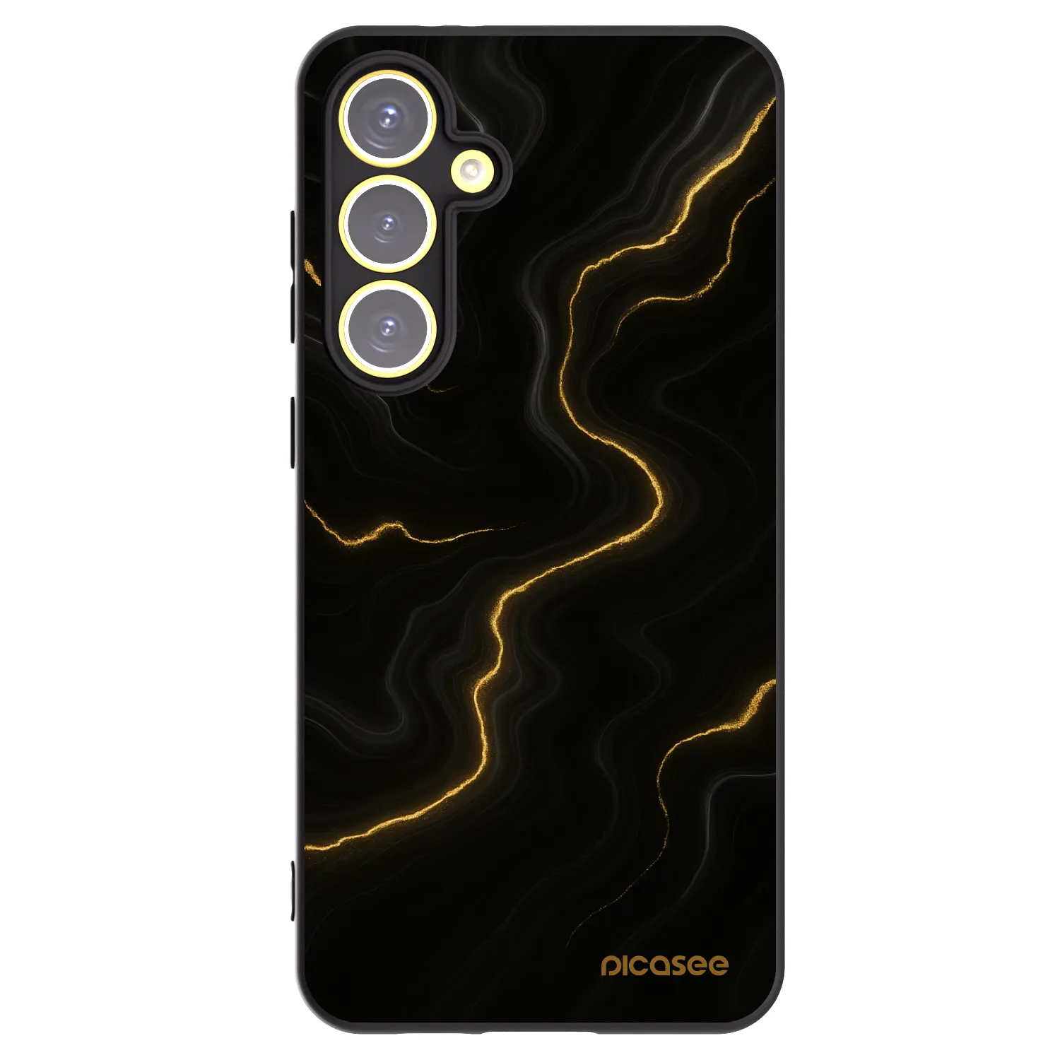 Picasee silikonski črni ovitek za Samsung Galaxy S24 FE S721B - Thunder