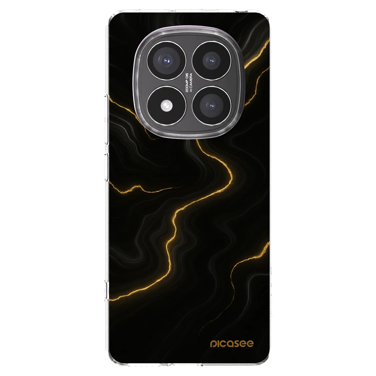 Picasee silikonski prozorni ovitek za Xiaomi Redmi Note 14 Pro+ 5G - Thunder