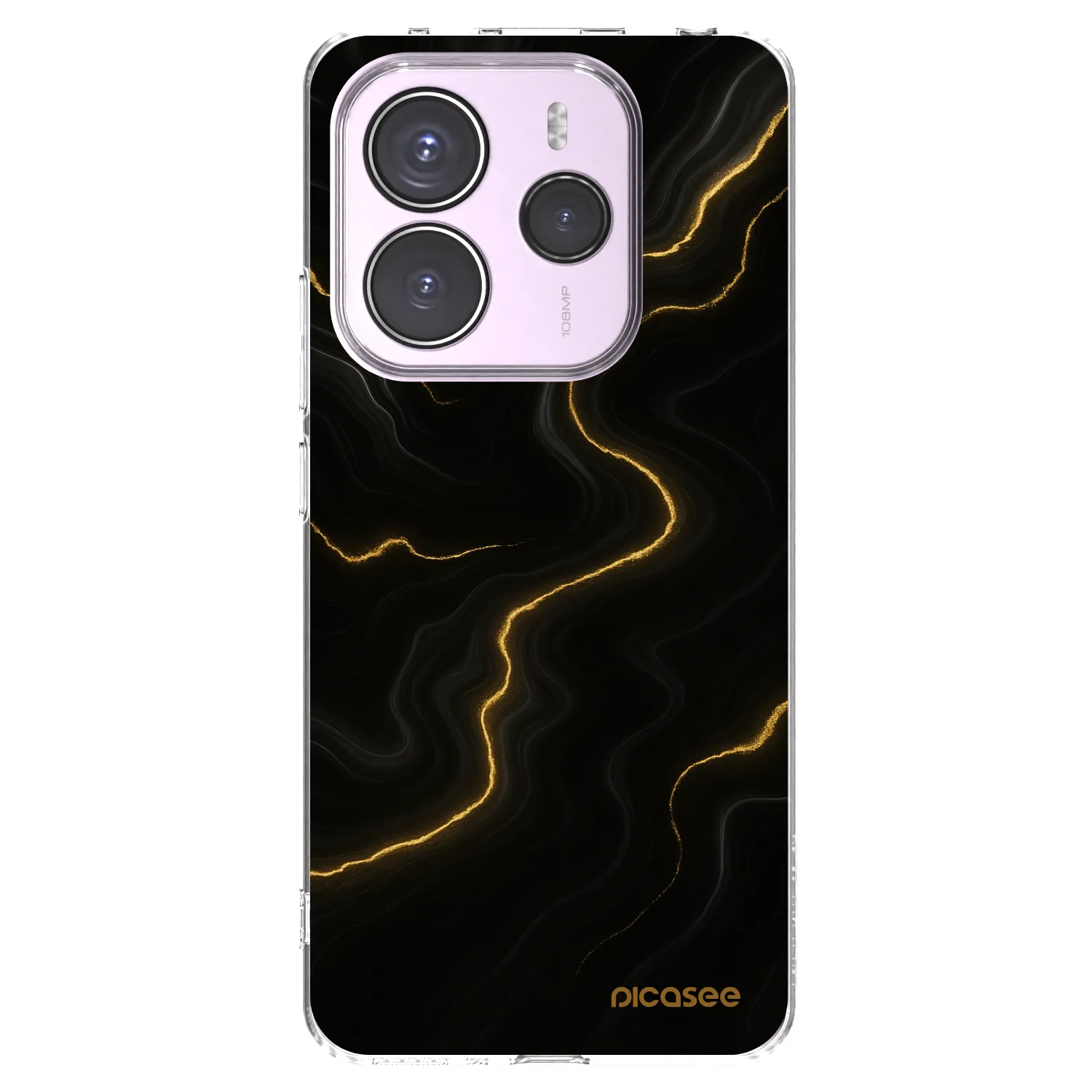 Picasee silikonski prozorni ovitek za Xiaomi Redmi Note 14 5G - Thunder